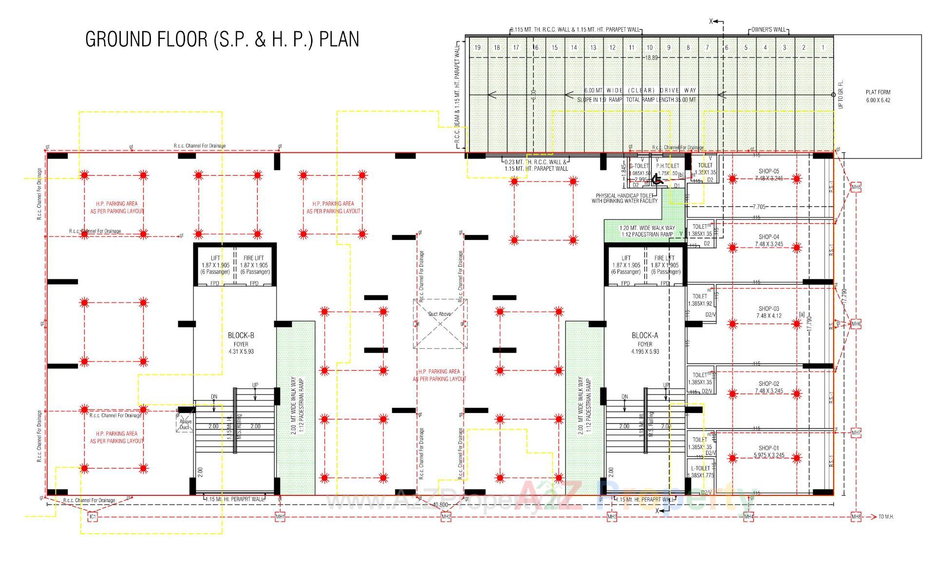 Layout of real estate project Ekaksh Elegance located at Vinzol, Ahmedabad, Gujarat