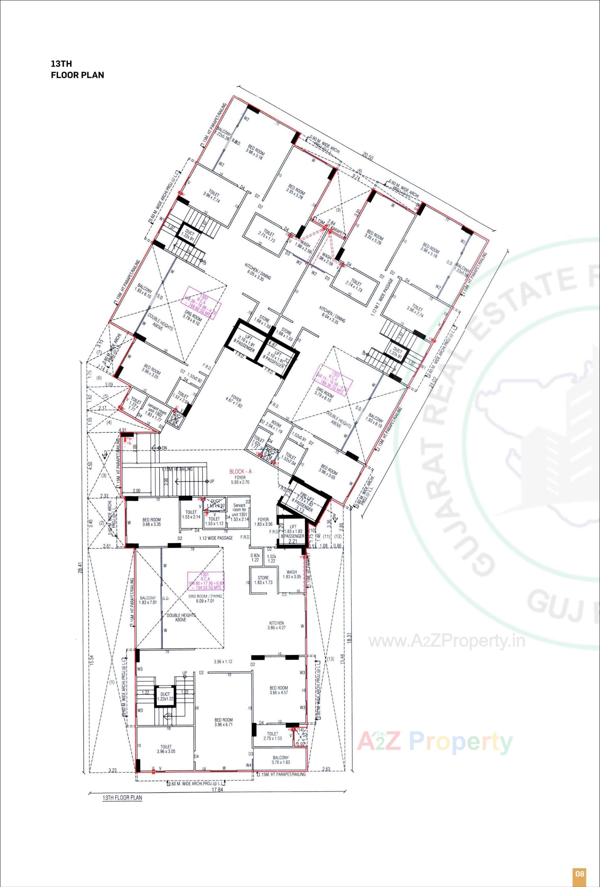 Layout of real estate project Ekaya located at Vadaj, Ahmedabad, Gujarat
