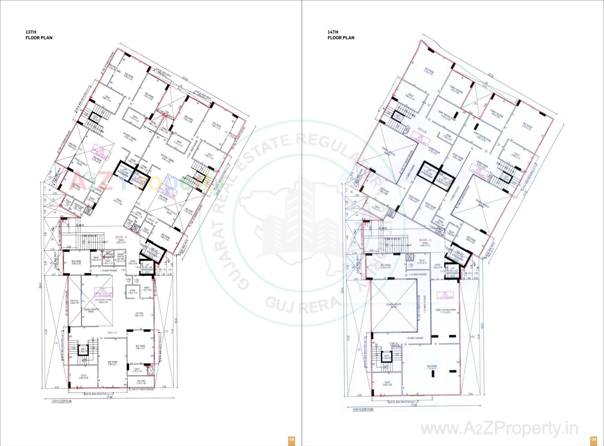 Layout of real estate project Ekaya located at Vadaj, Ahmedabad, Gujarat