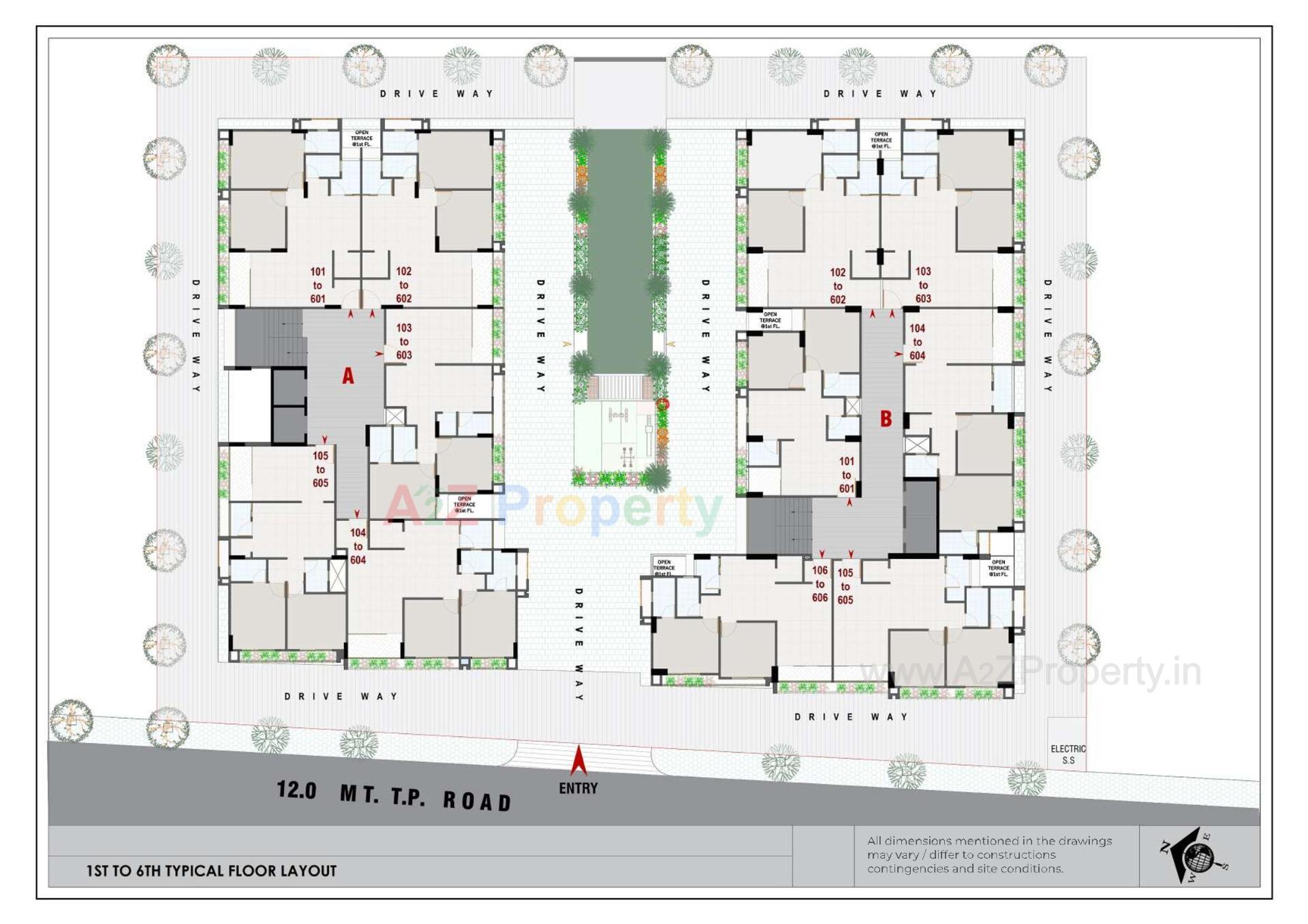 Layout of real estate project Eklingji Harmony located at Sanand, Ahmedabad, Gujarat