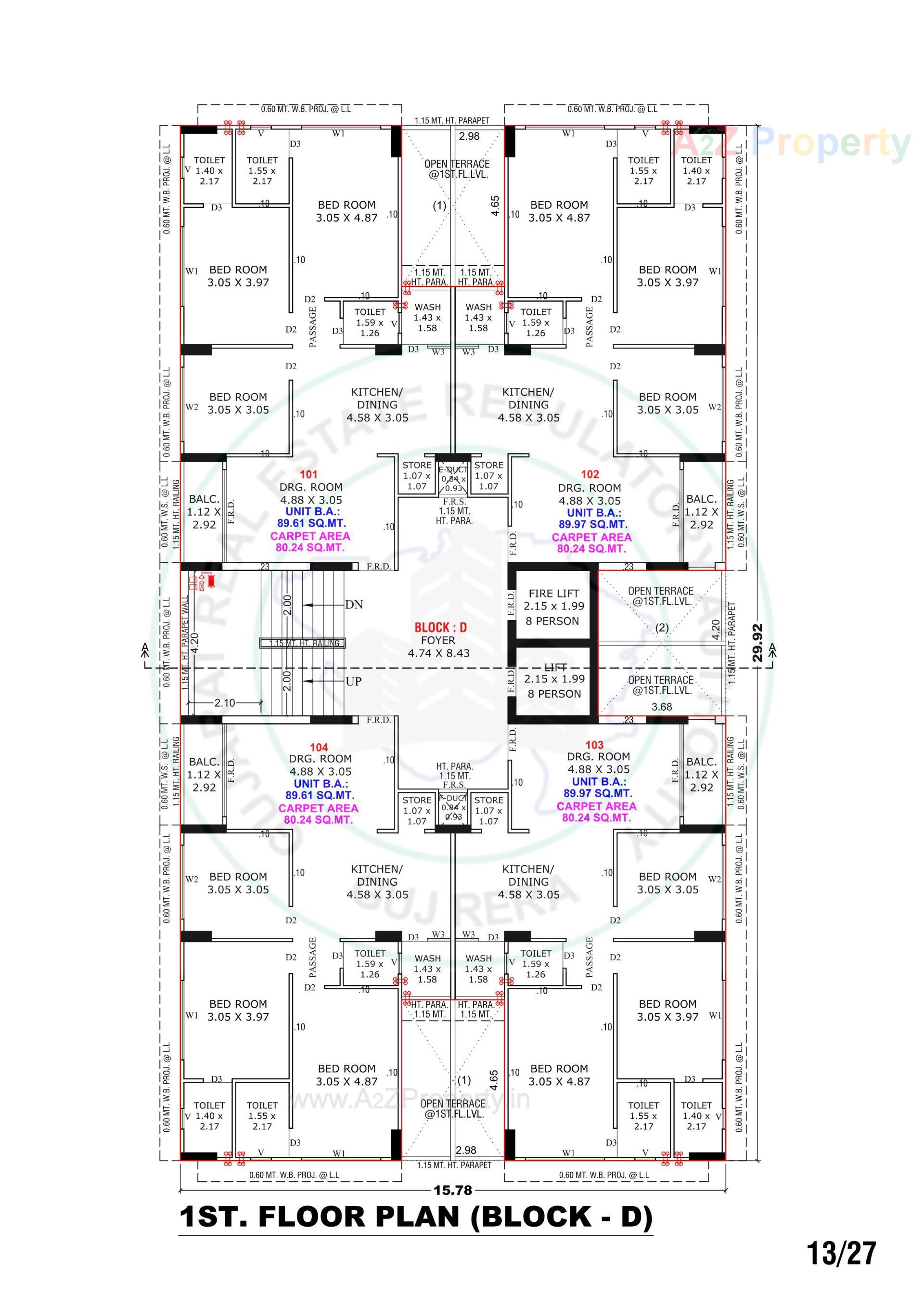 Layout of real estate project Eklingji Satvam located at Ghuma, Ahmedabad, Gujarat
