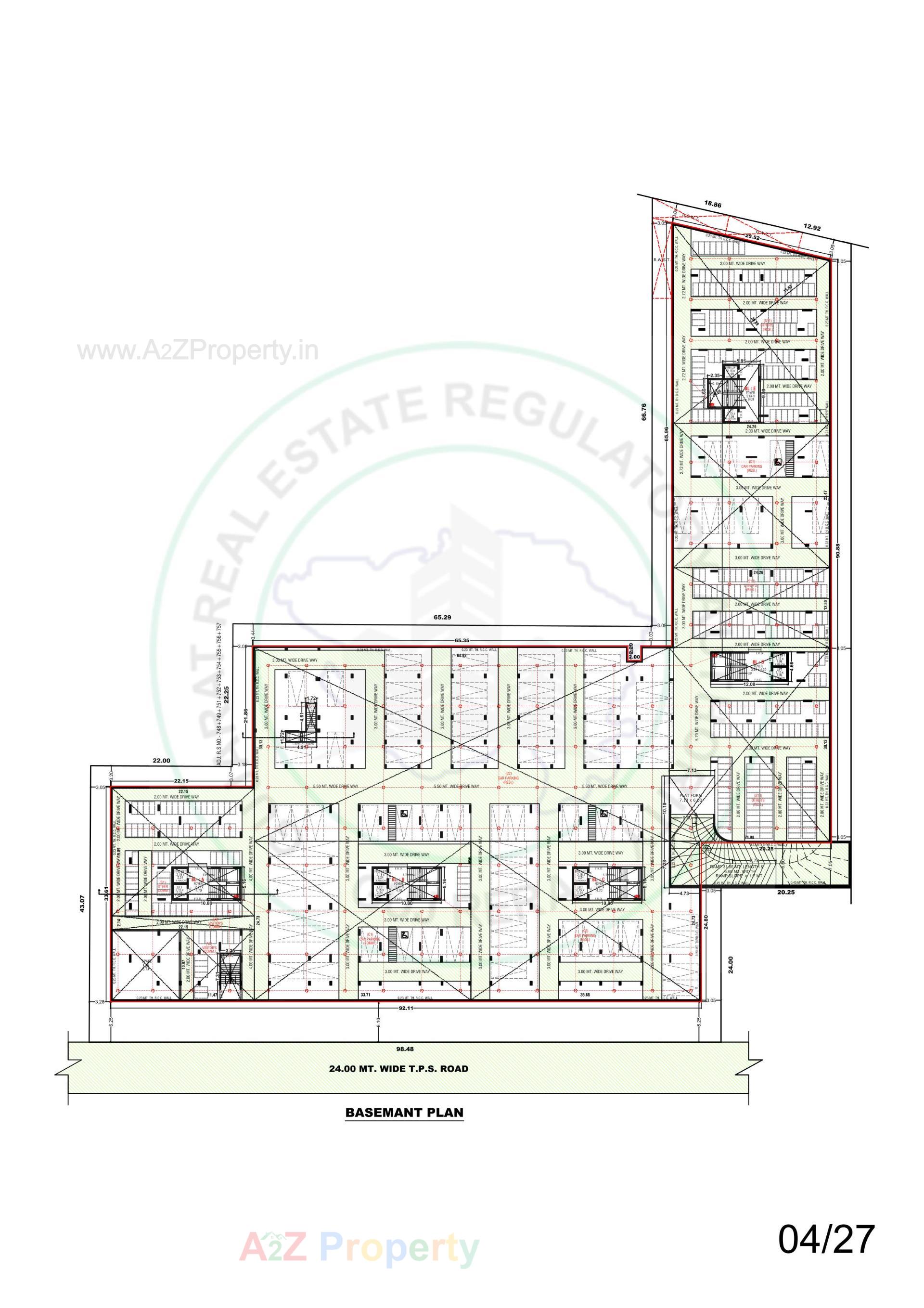 Layout of real estate project Eklingji Satvam located at Ghuma, Ahmedabad, Gujarat
