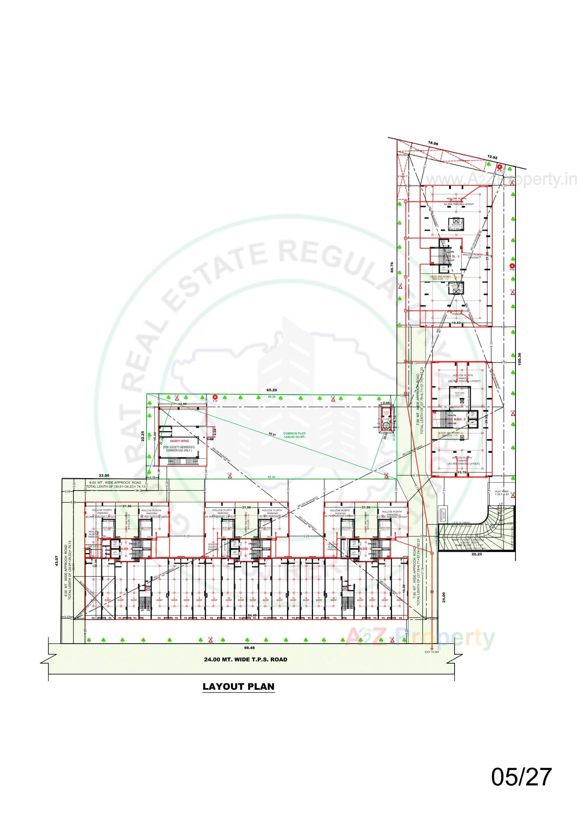 Layout of real estate project Eklingji Satvam located at Ghuma, Ahmedabad, Gujarat