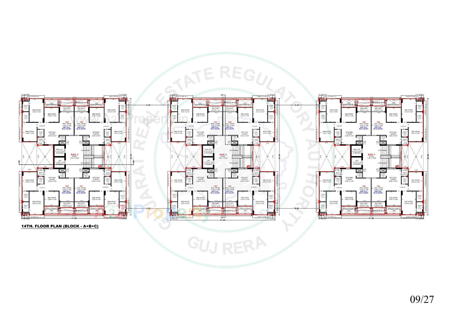 Layout of real estate project Eklingji Satvam located at Ghuma, Ahmedabad, Gujarat