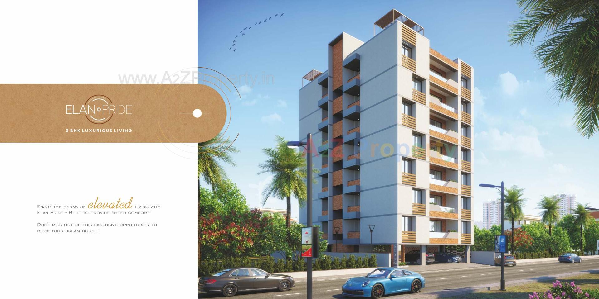 3D Elevation of real estate project Elan Pride located at Sola, Ahmedabad, Gujarat