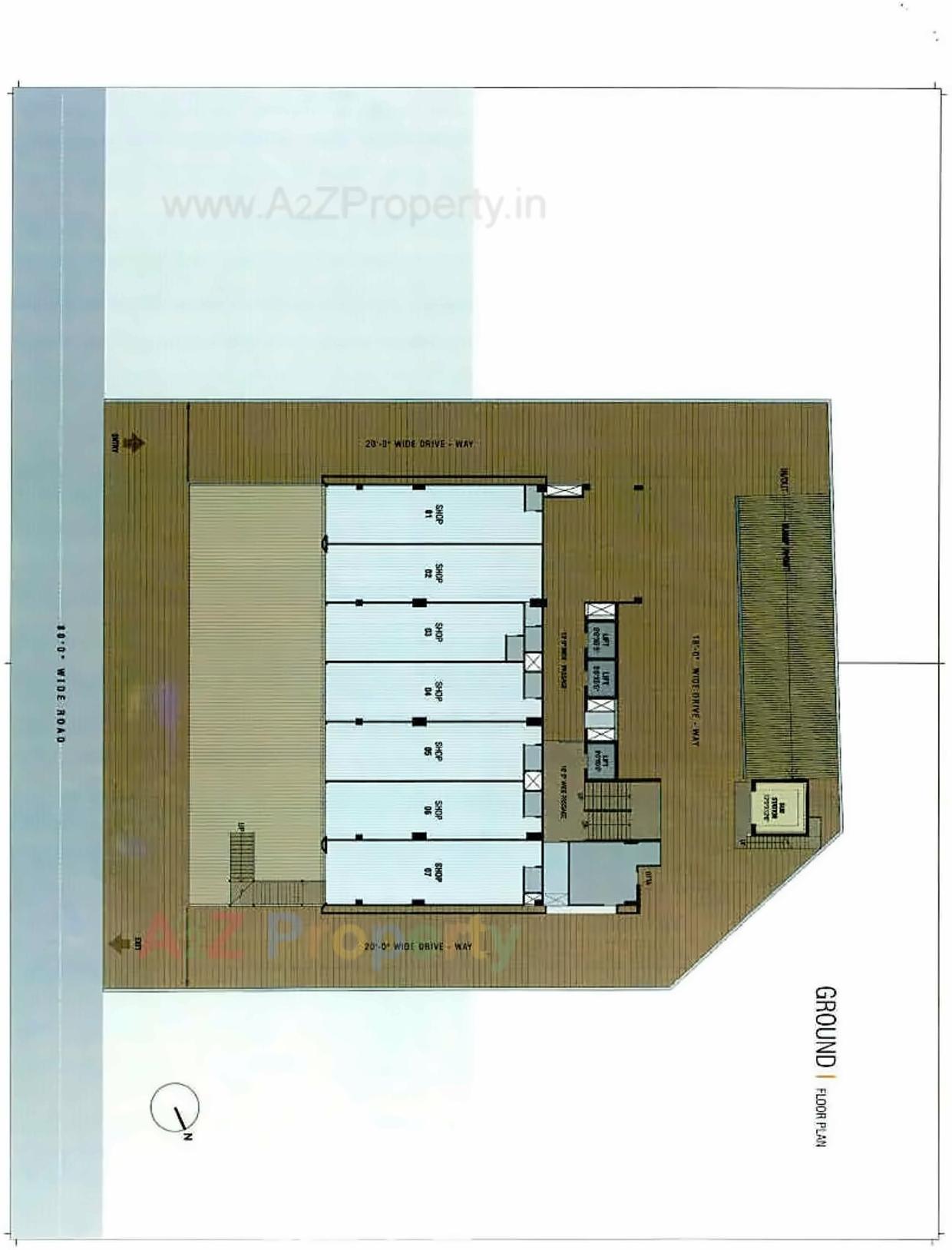 Layout of real estate project Element Corporate Park located at Bodakdev, Ahmedabad, Gujarat