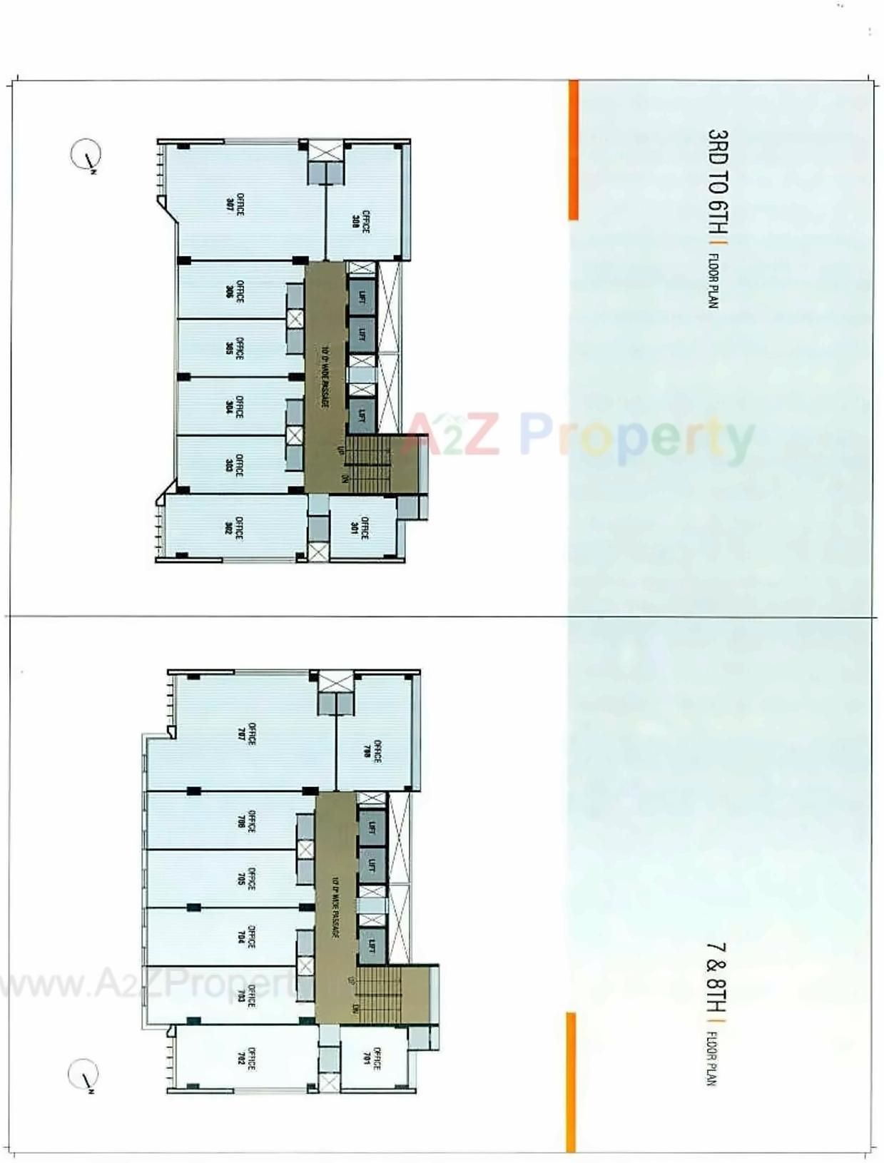 Layout of real estate project Element Corporate Park located at Bodakdev, Ahmedabad, Gujarat