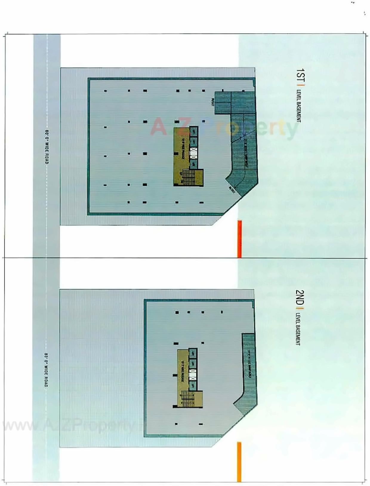 Layout of real estate project Element Corporate Park located at Bodakdev, Ahmedabad, Gujarat