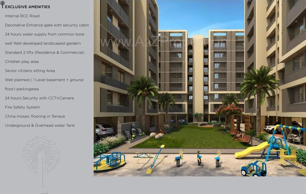 3D Elevation of real estate project Elenza Greens located at Ghuma, Ahmedabad, Gujarat