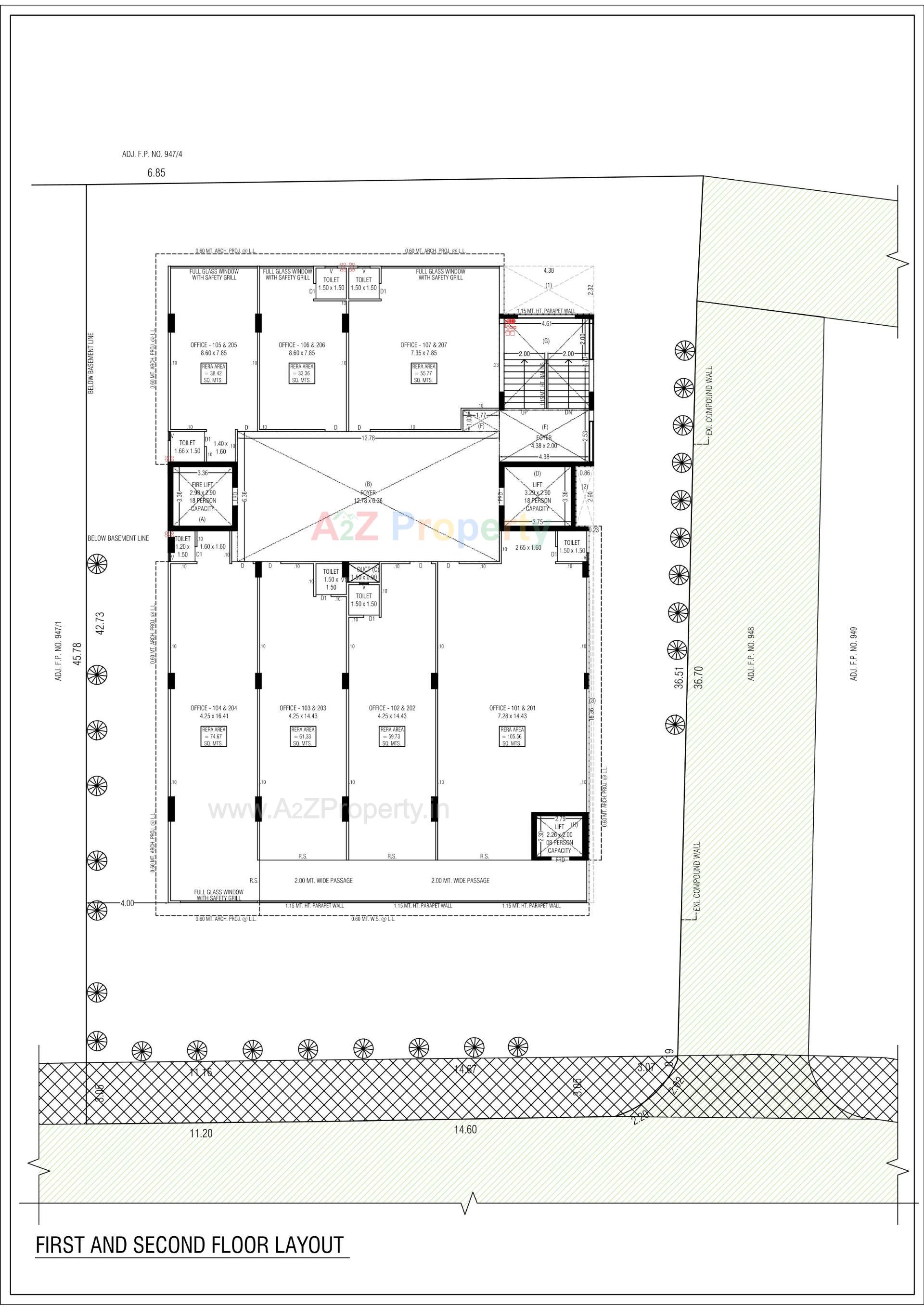 Layout of real estate project Eleven The Oracle located at Sabarmati, Ahmedabad, Gujarat
