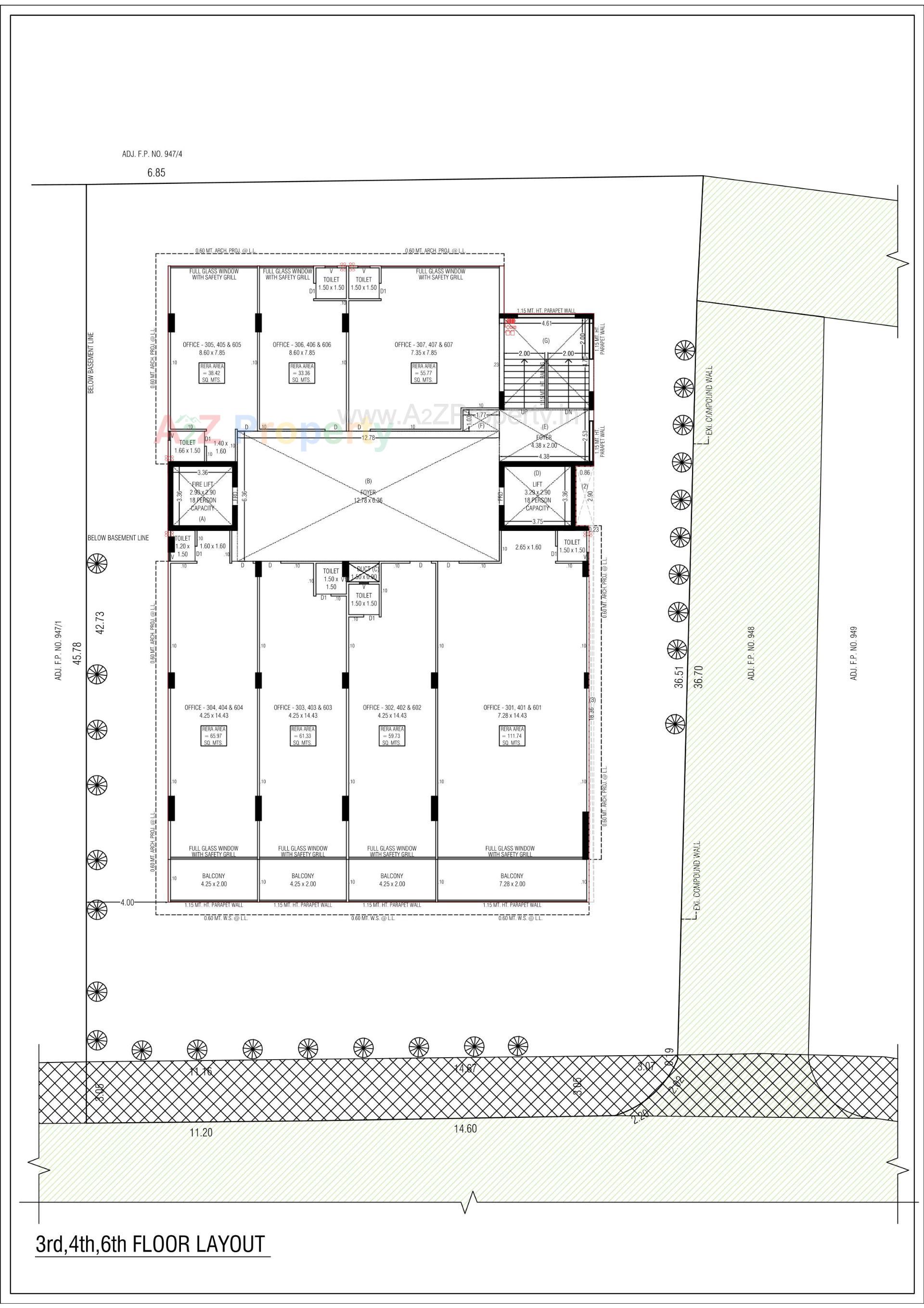 Layout of real estate project Eleven The Oracle located at Sabarmati, Ahmedabad, Gujarat