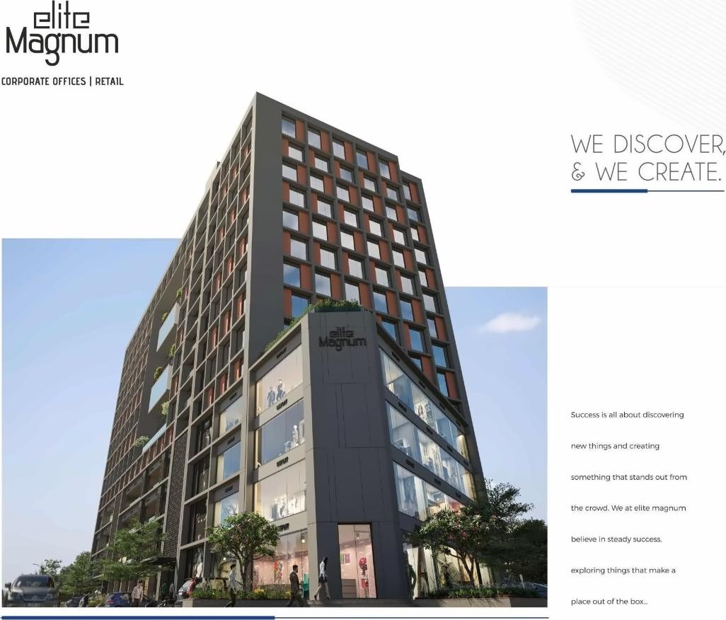 3D Elevation of real estate project Elite Magnum located at Vadaj, Ahmedabad, Gujarat