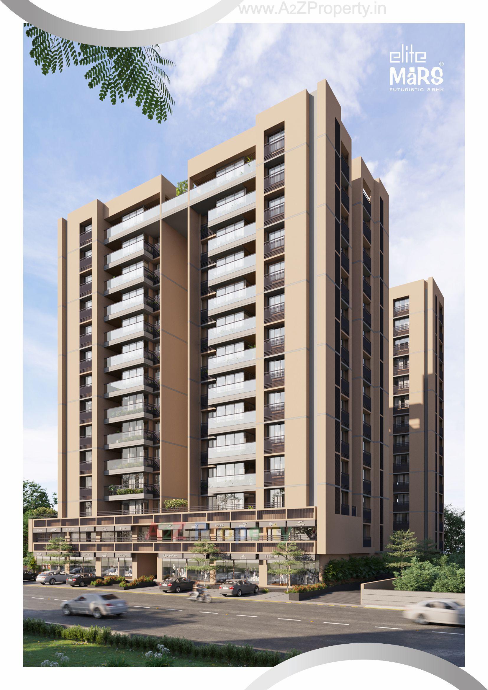 3D Elevation of real estate project Elite Mars located at Chharodi, Ahmedabad, Gujarat