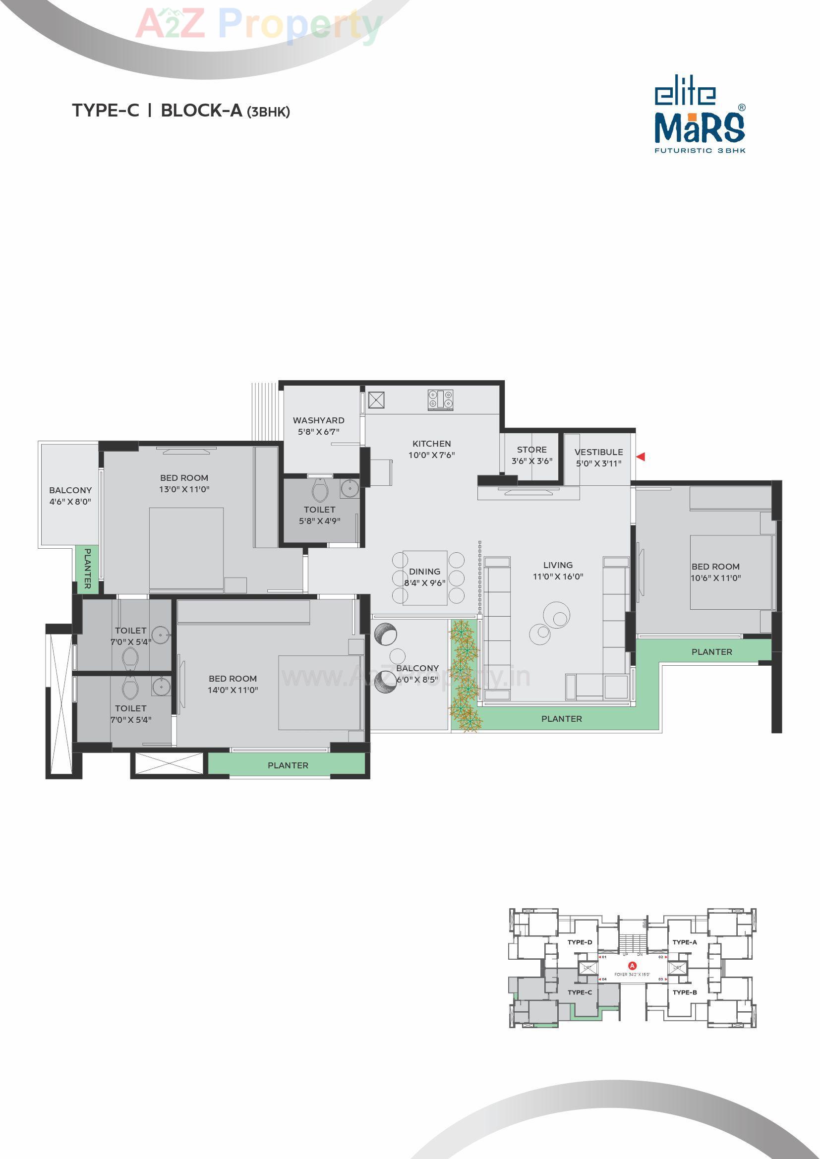 Layout of real estate project Elite Mars located at Chharodi, Ahmedabad, Gujarat