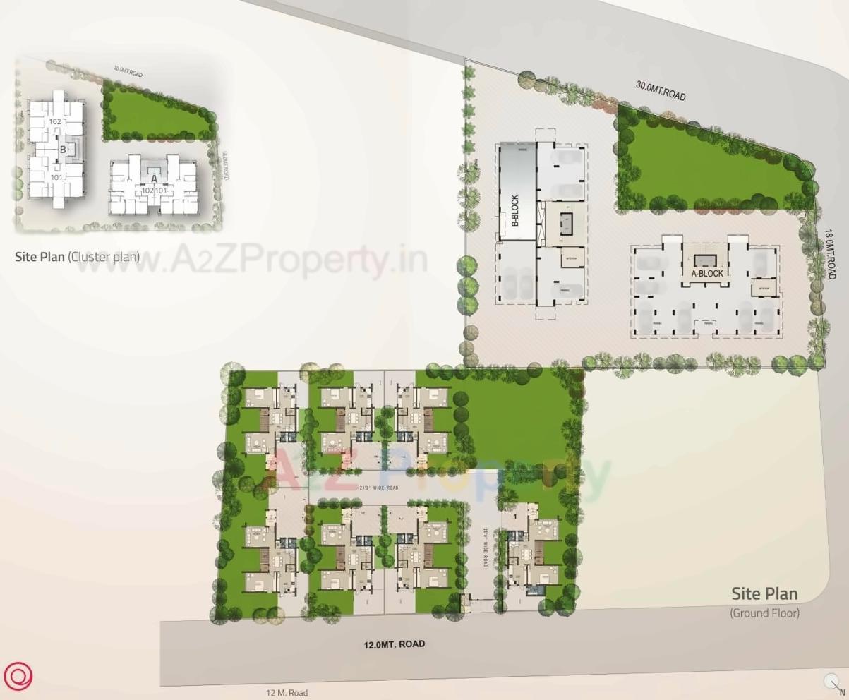 Layout of real estate project Elysium Arise located at Chandkheda, Ahmedabad, Gujarat