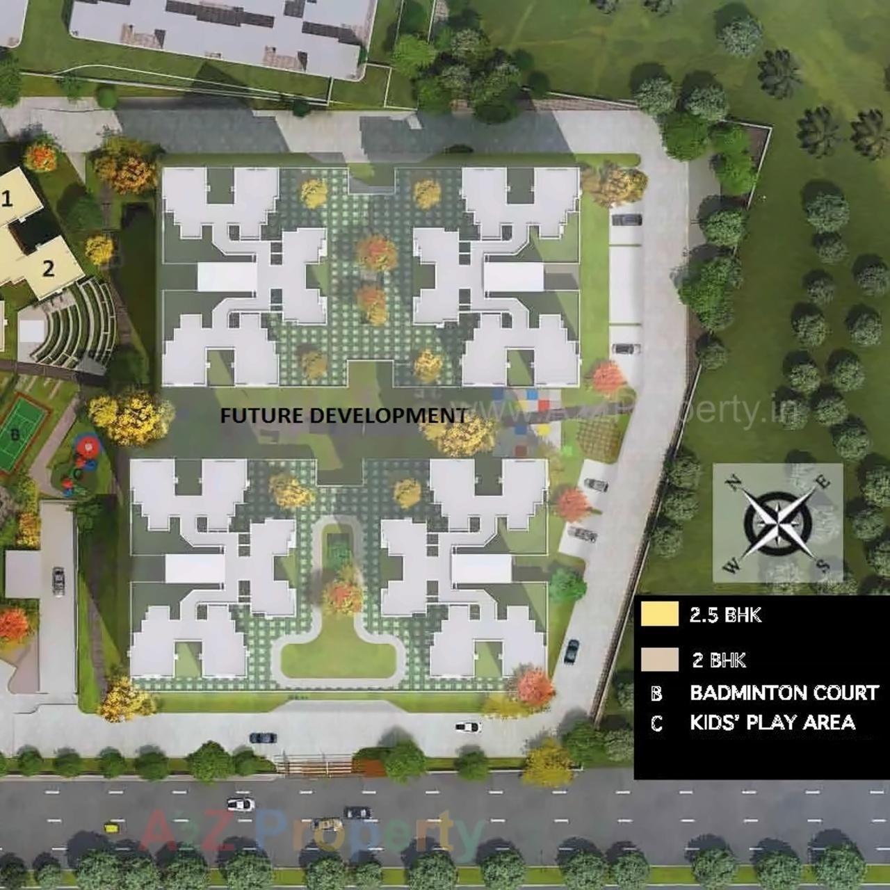 Layout of real estate project Elysium () located at Khodiyar, Ahmedabad, Gujarat