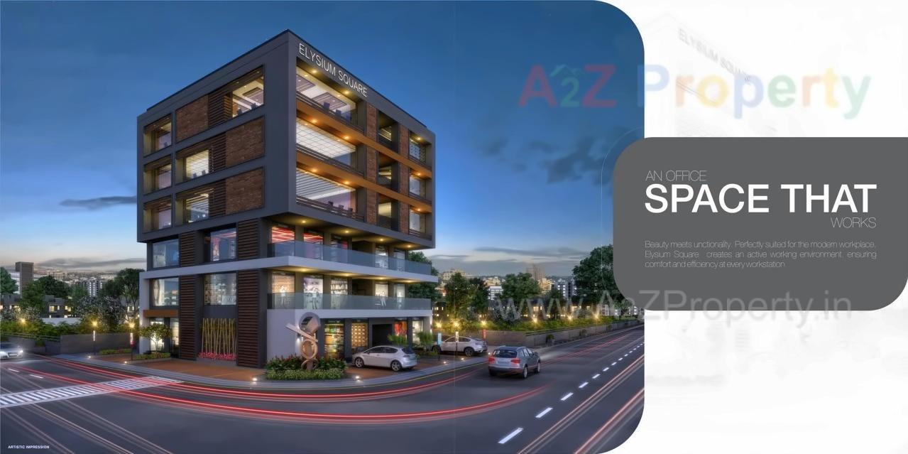 3D Elevation of real estate project Elysium Square located at Saijpur, Ahmedabad, Gujarat