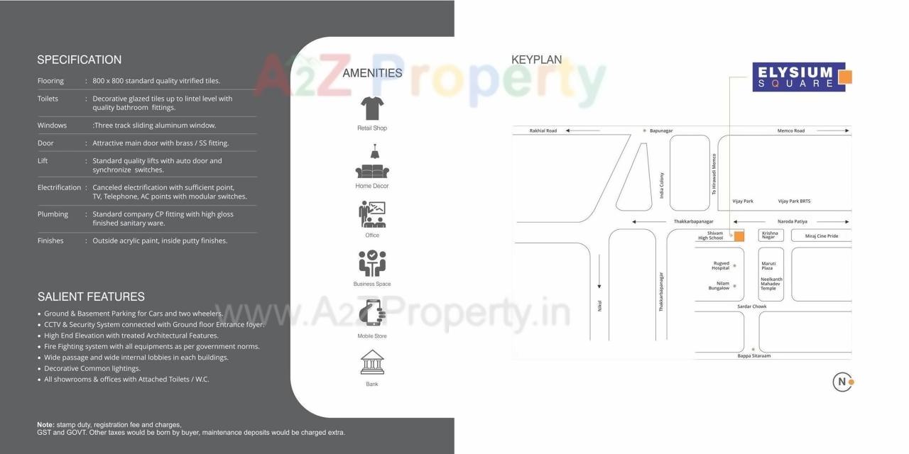  of real estate project Elysium Square located at Saijpur, Ahmedabad, Gujarat