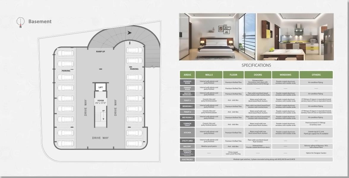 Layout of real estate project Emerald Apartment located at Vejalpur, Ahmedabad, Gujarat