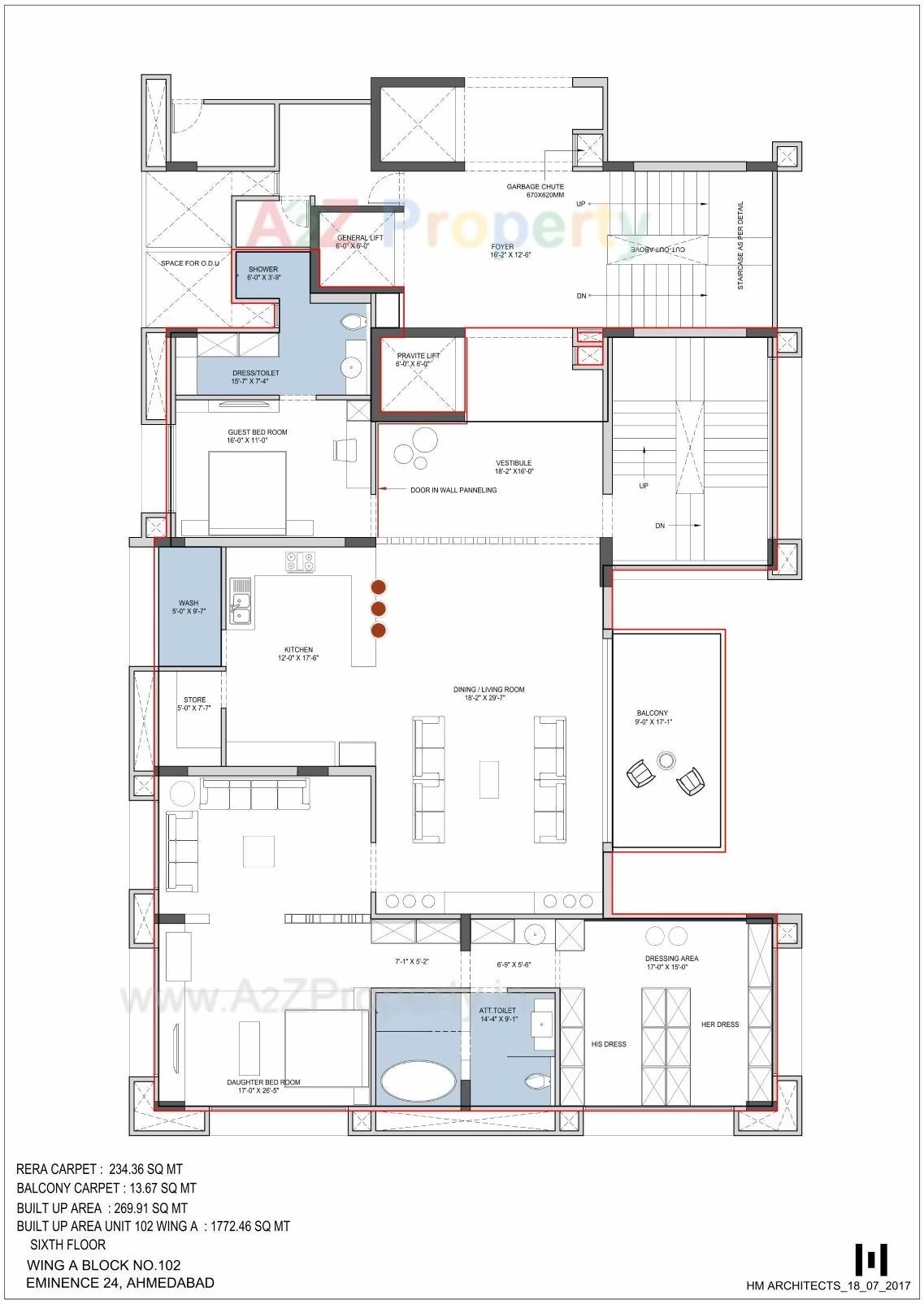 Layout of real estate project Eminence located at City, Ahmedabad, Gujarat