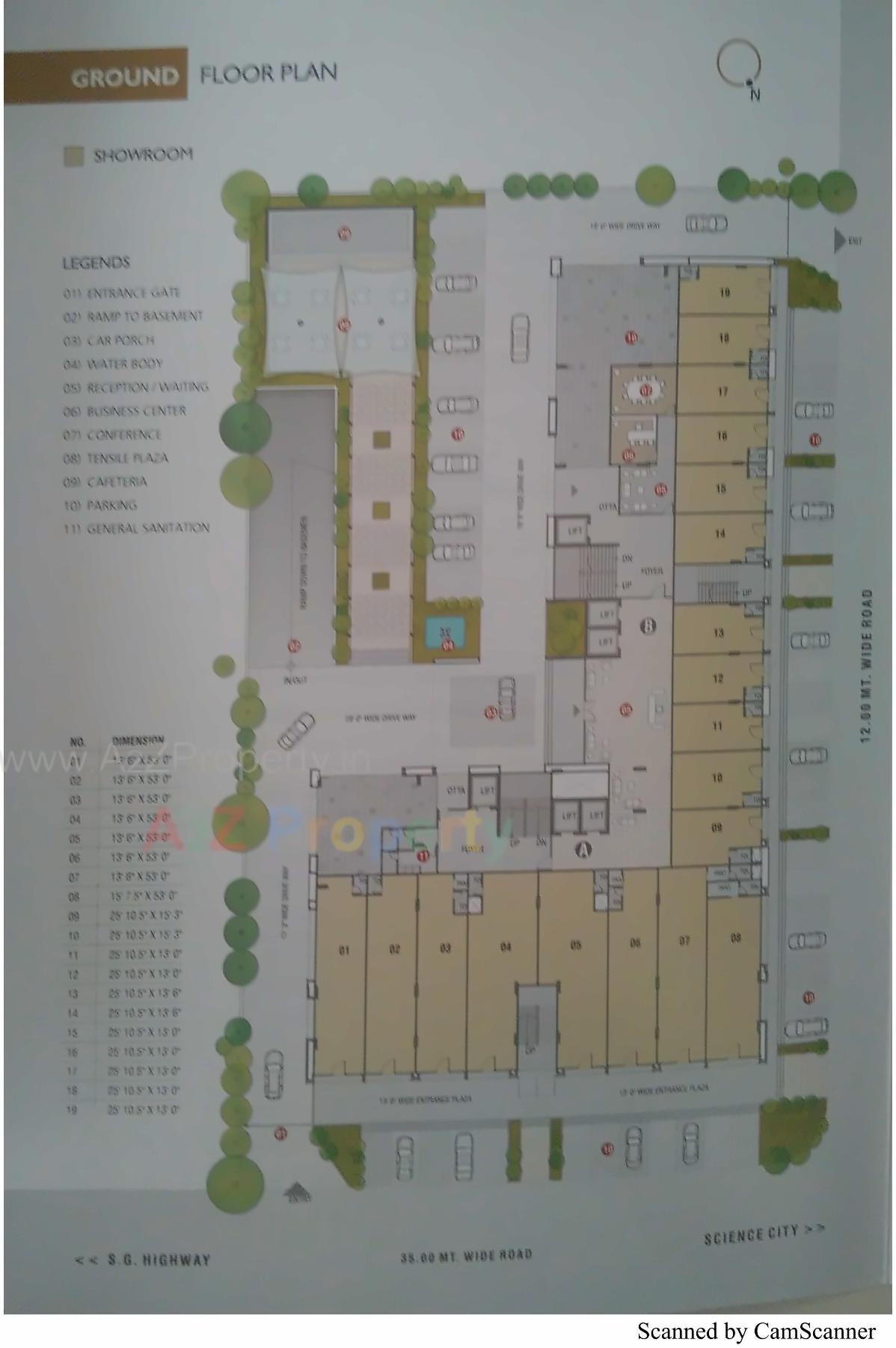 Layout of real estate project Empire Business Hub located at Sola, Ahmedabad, Gujarat