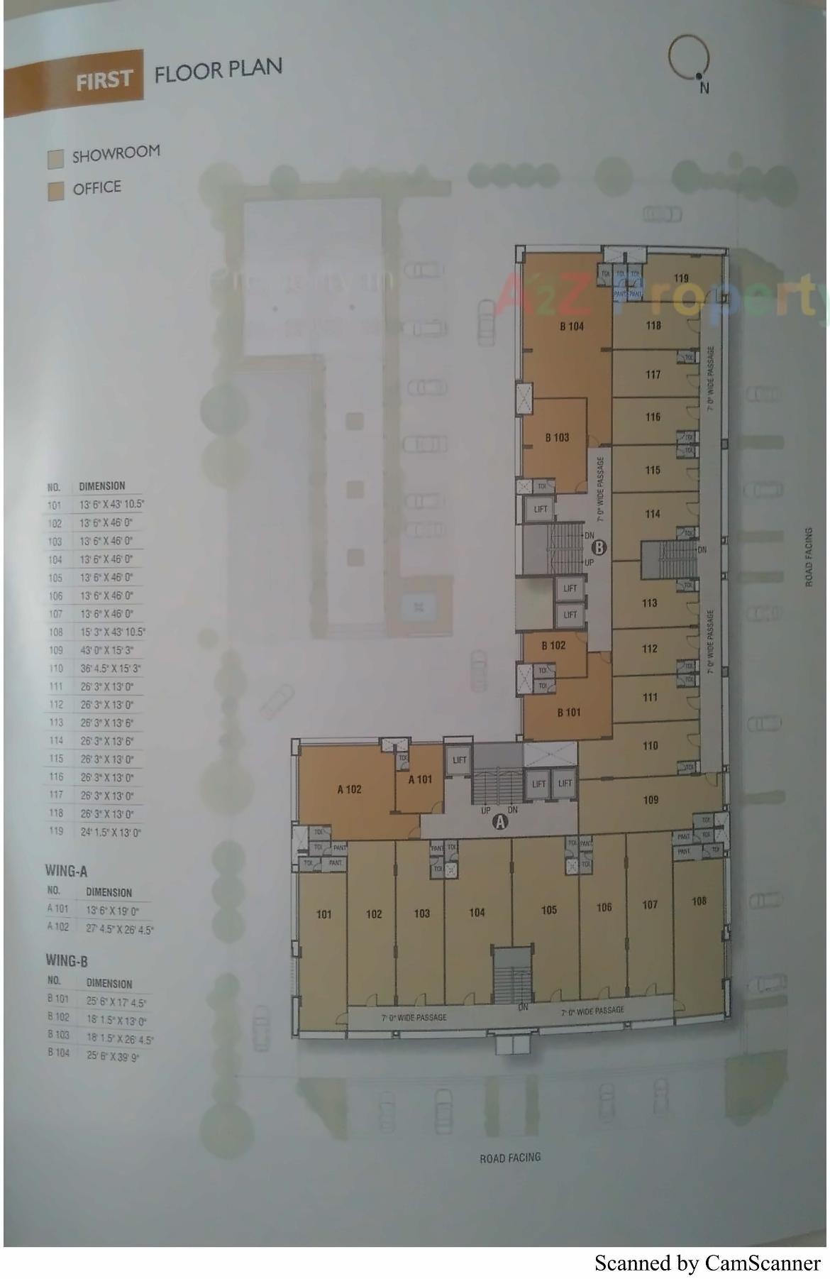 Layout of real estate project Empire Business Hub located at Sola, Ahmedabad, Gujarat