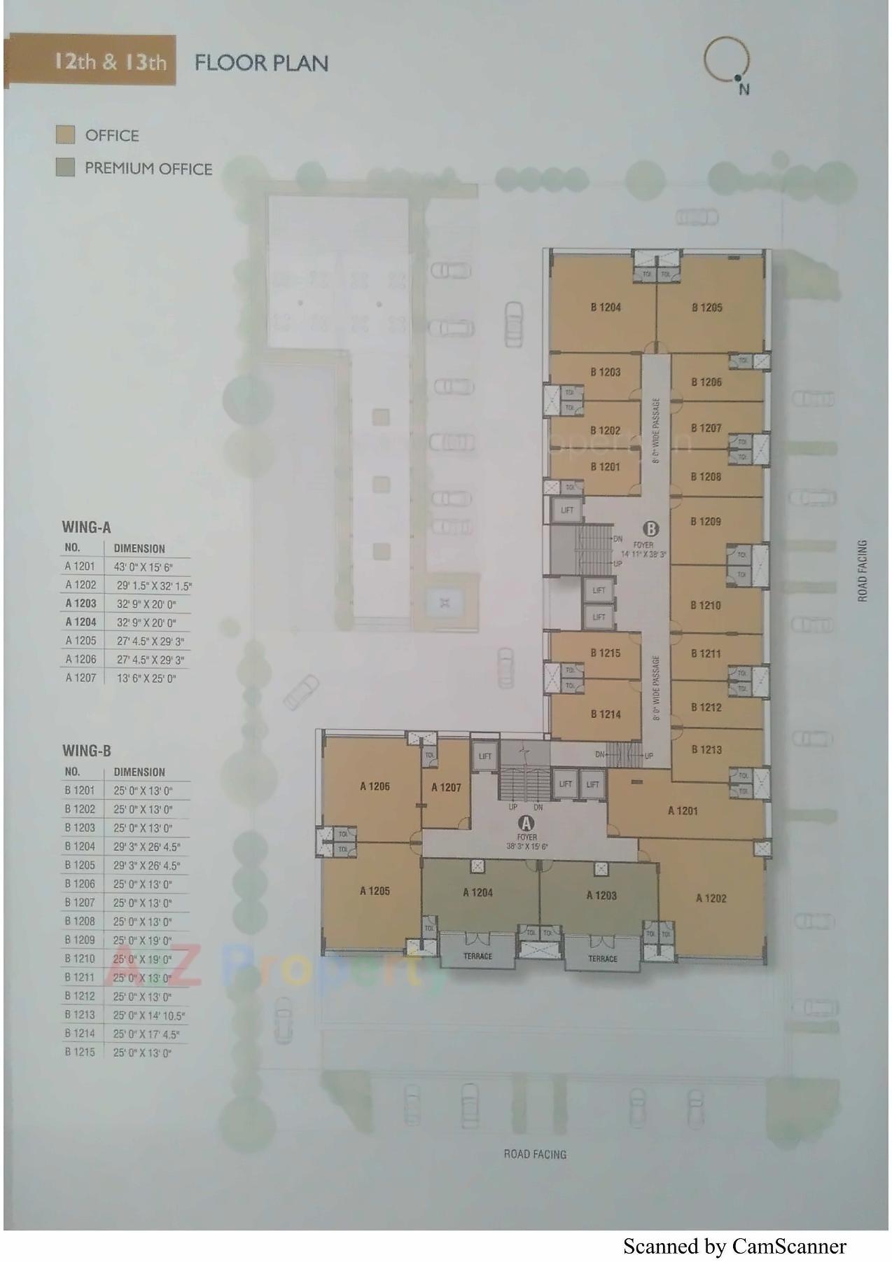 Layout of real estate project Empire Business Hub located at Sola, Ahmedabad, Gujarat
