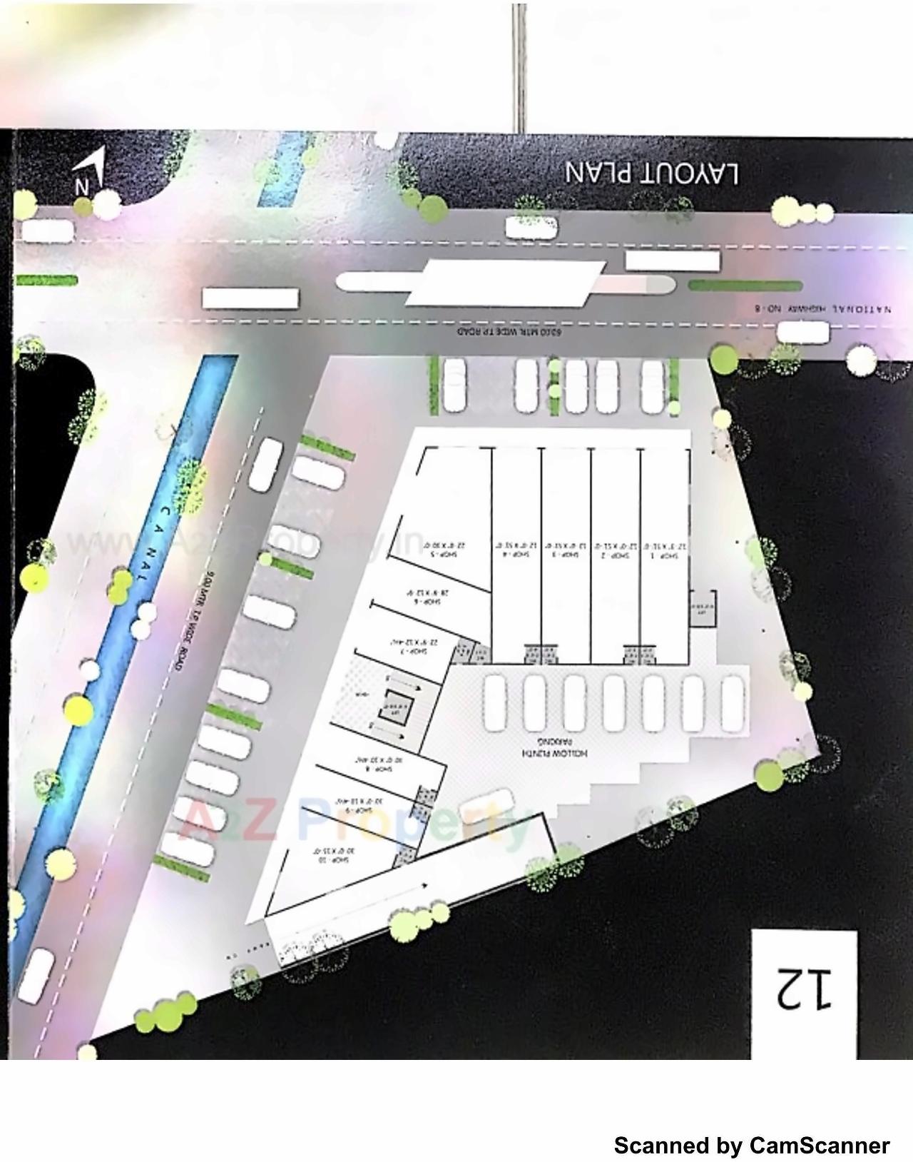 Layout of real estate project Empire Hub located at Ghodasar, Ahmedabad, Gujarat