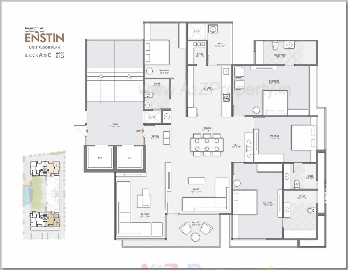 Layout of real estate project Enstin located at Sola, Ahmedabad, Gujarat