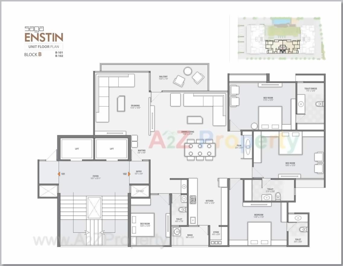 Layout of real estate project Enstin located at Sola, Ahmedabad, Gujarat