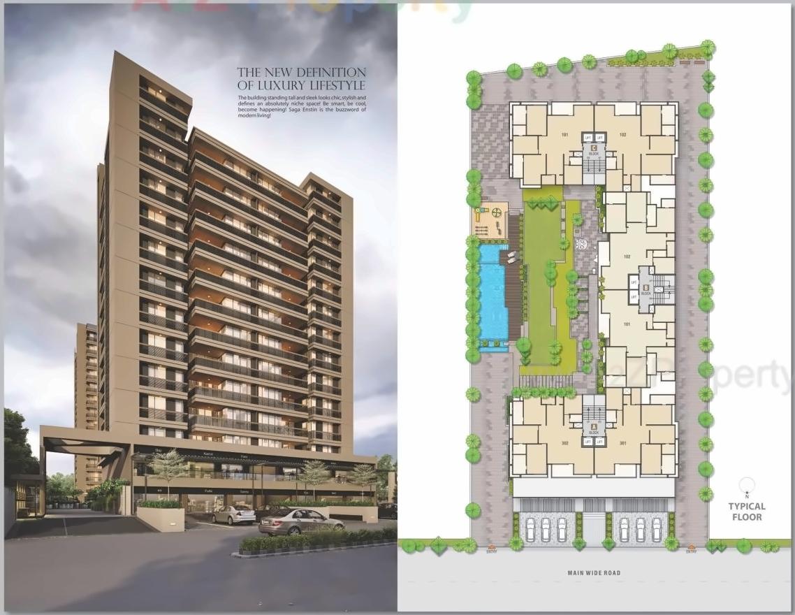 Layout of real estate project Enstin located at Sola, Ahmedabad, Gujarat