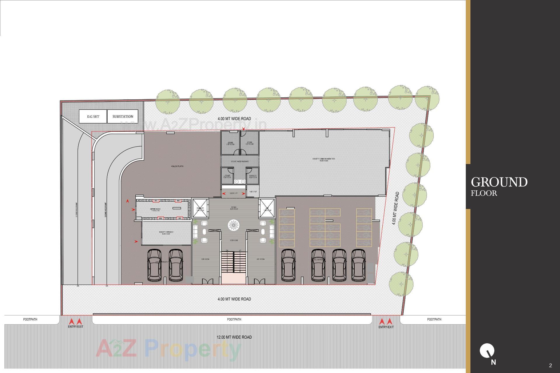 Layout of real estate project Essence located at Thaltej, Ahmedabad, Gujarat
