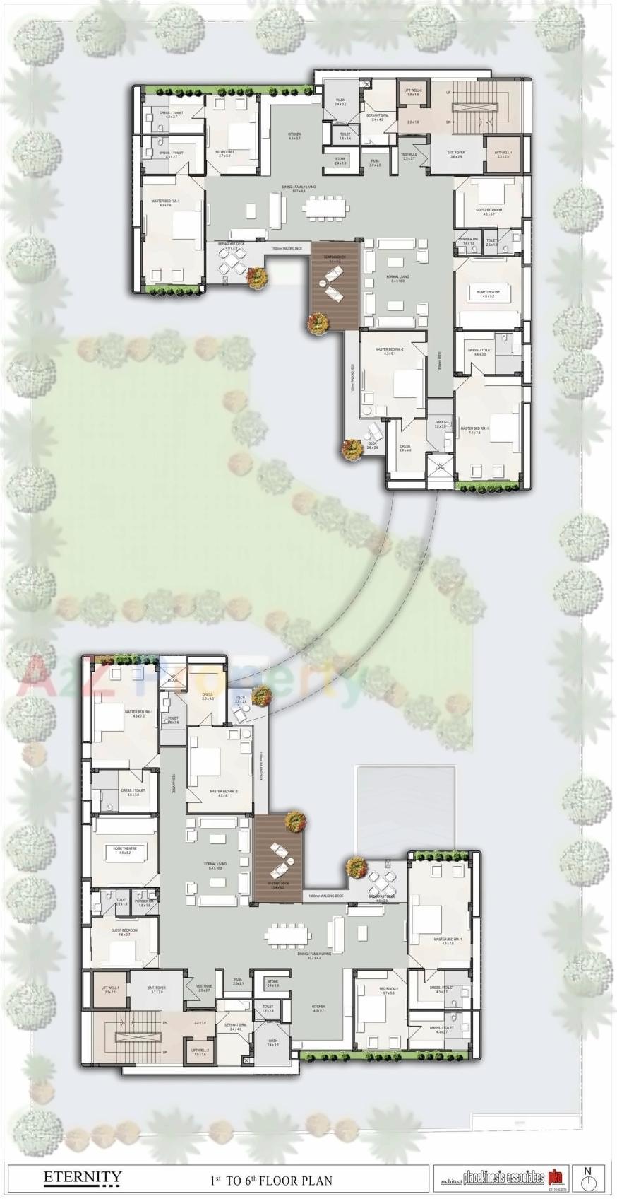 Layout of real estate project Eternity located at City, Ahmedabad, Gujarat