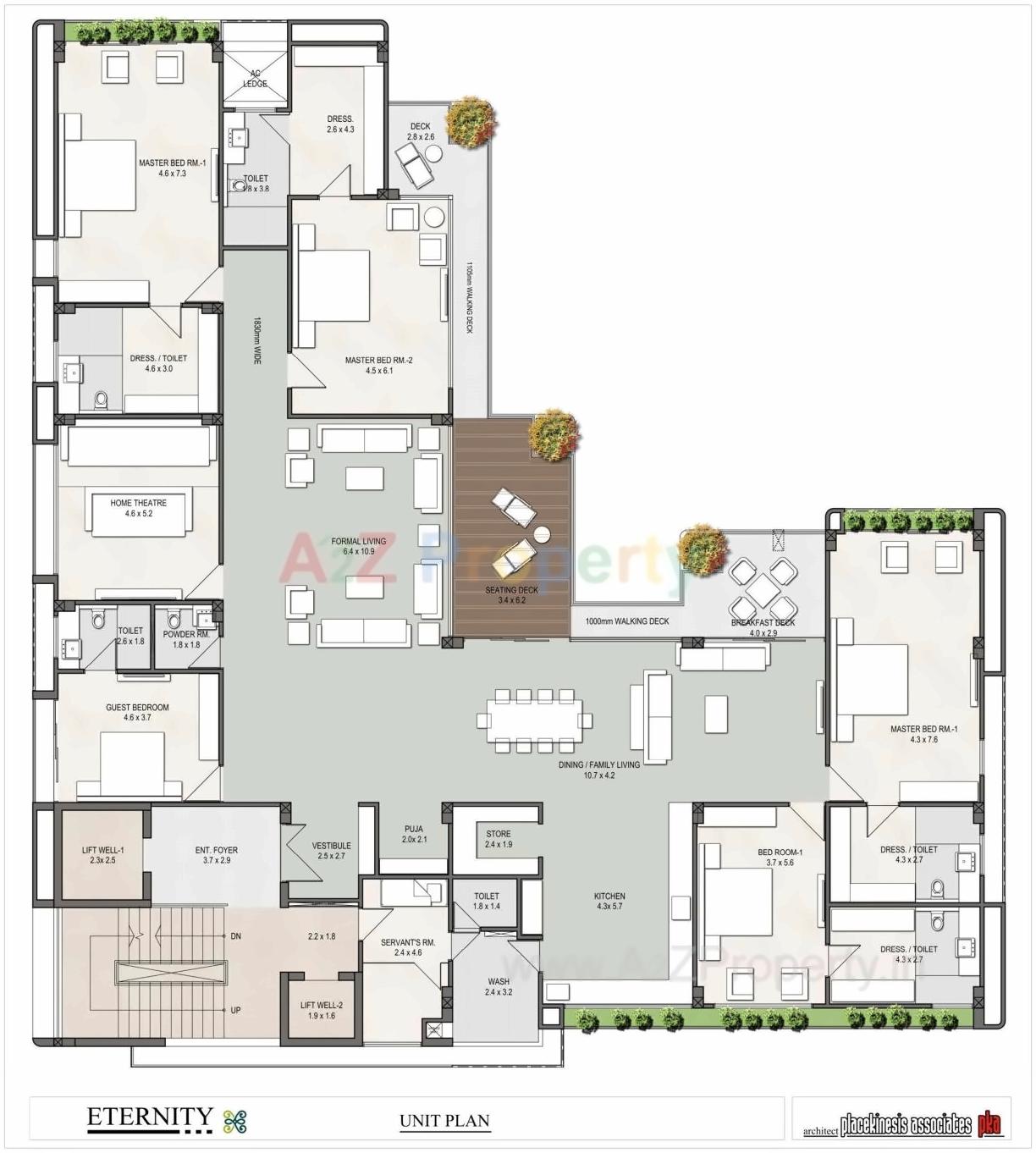 Layout of real estate project Eternity located at City, Ahmedabad, Gujarat