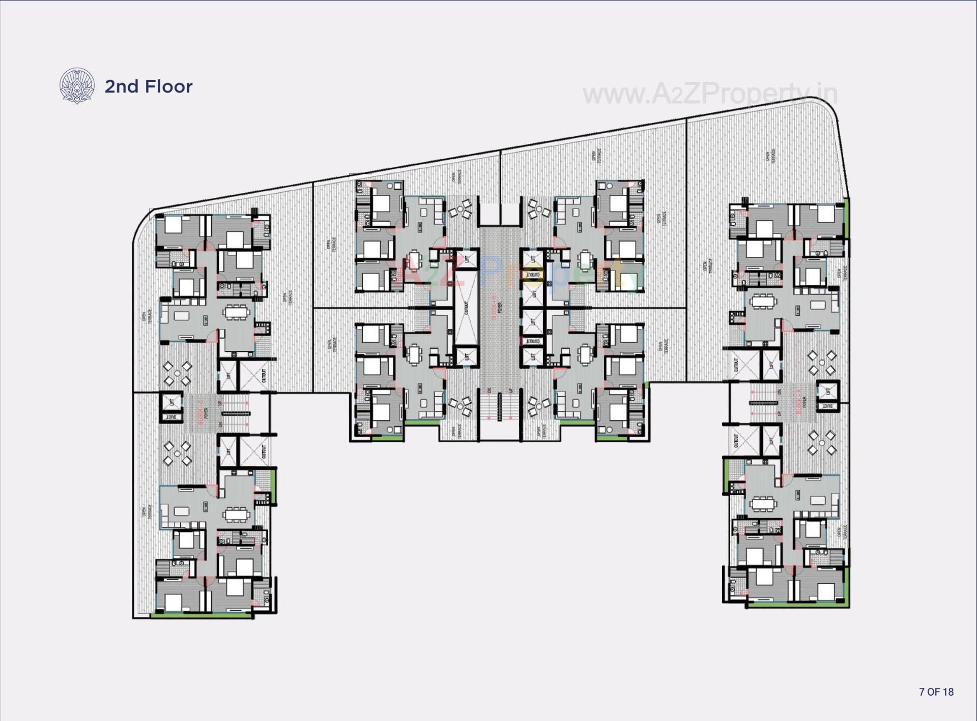 Layout of real estate project Eternity located at Vadaj, Ahmedabad, Gujarat
