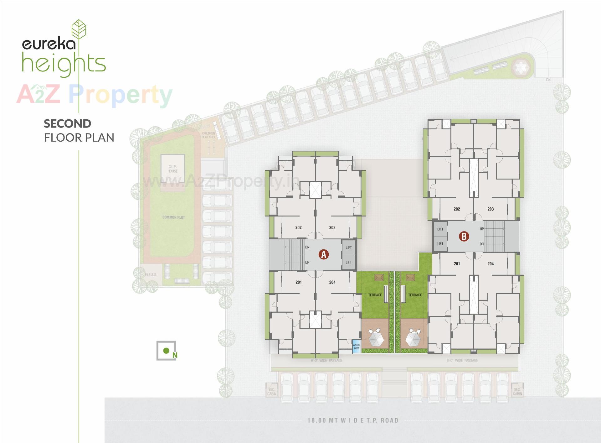 Layout of real estate project Eureka Heights located at Wadaj, Ahmedabad, Gujarat