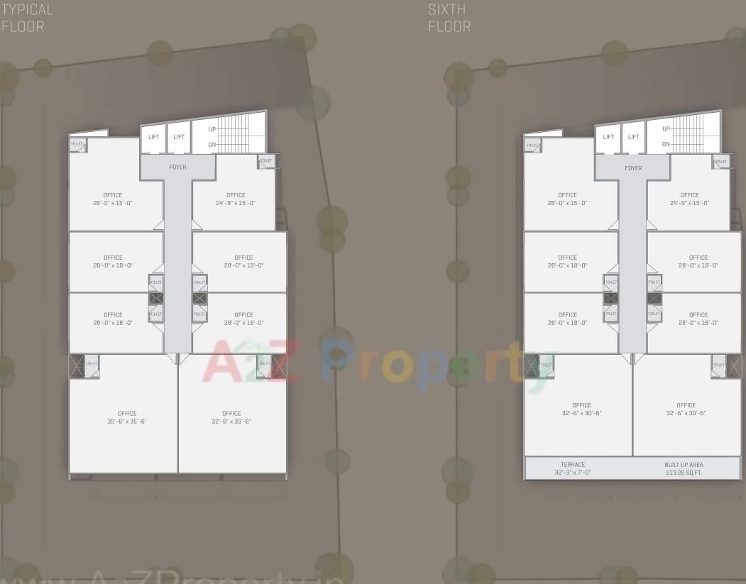 Layout of real estate project Eventi located at Gulbai-tekra, Ahmedabad, Gujarat