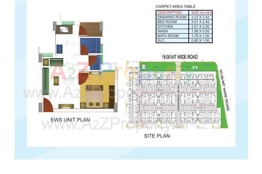 Layout of real estate project Ews located at Makarba, Ahmedabad, Gujarat