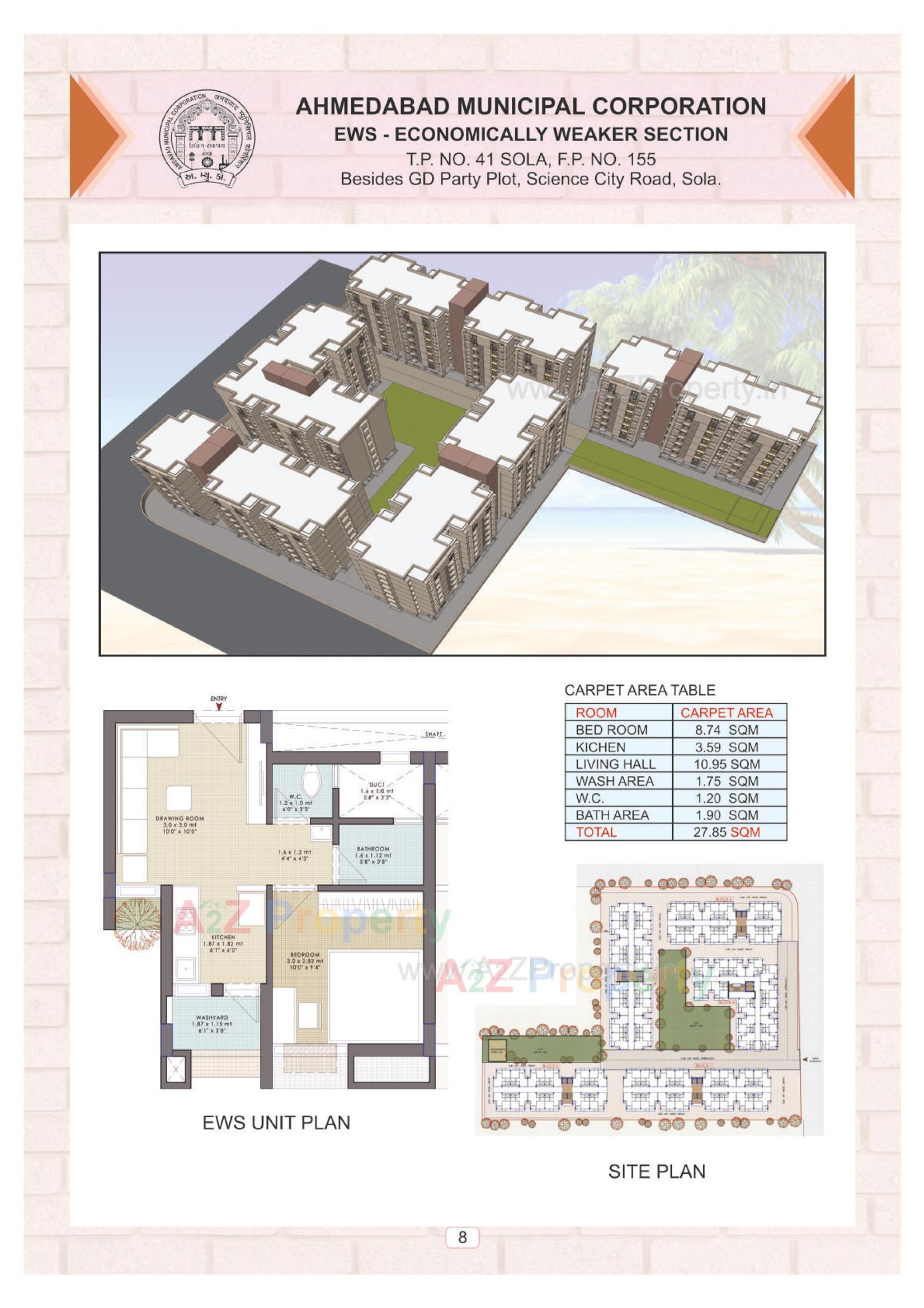 Layout of real estate project Ews located at Asalali, Ahmedabad, Gujarat