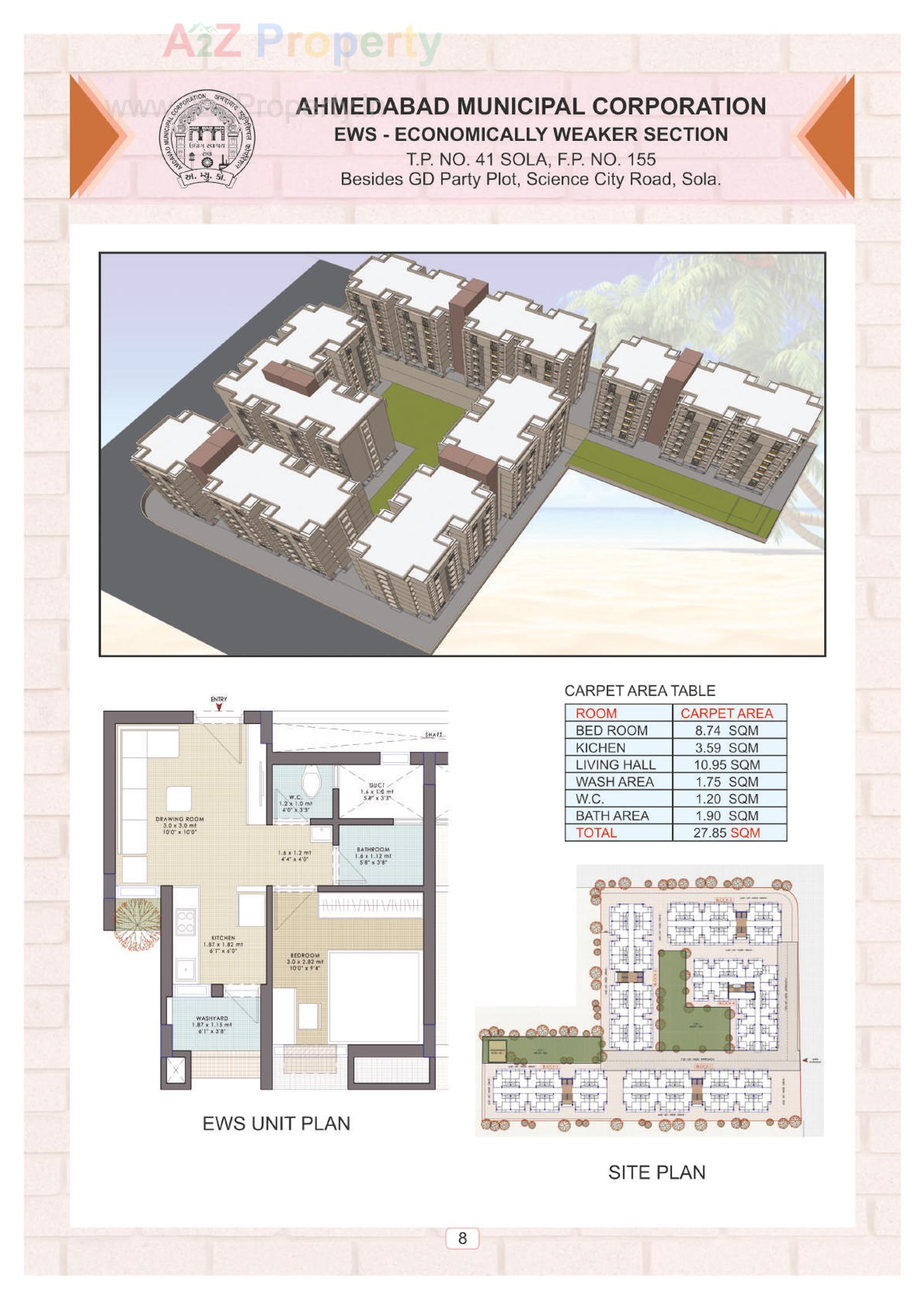 Layout of real estate project Ews located at Aslali, Ahmedabad, Gujarat