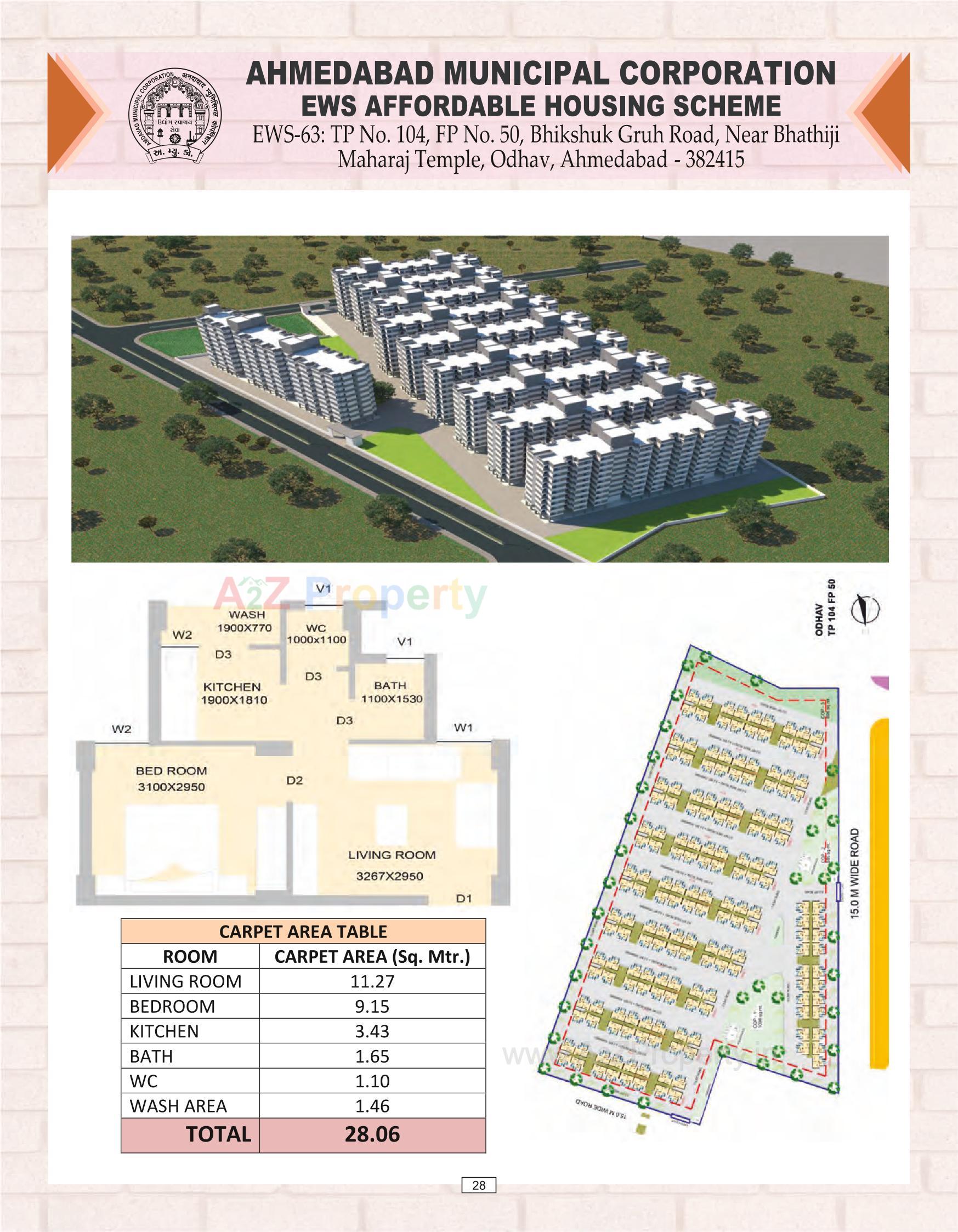 Layout of real estate project Ews located at Nikol, Ahmedabad, Gujarat