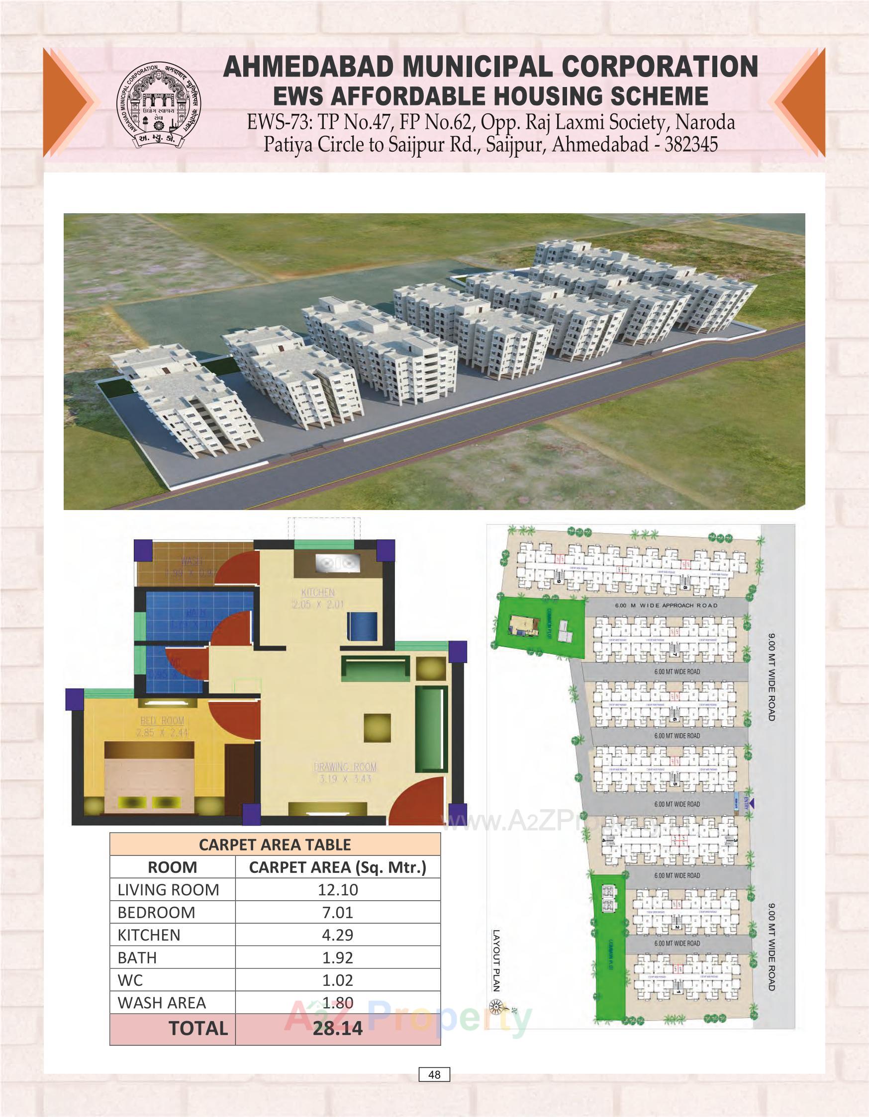 Layout of real estate project Ews located at Nikol, Ahmedabad, Gujarat
