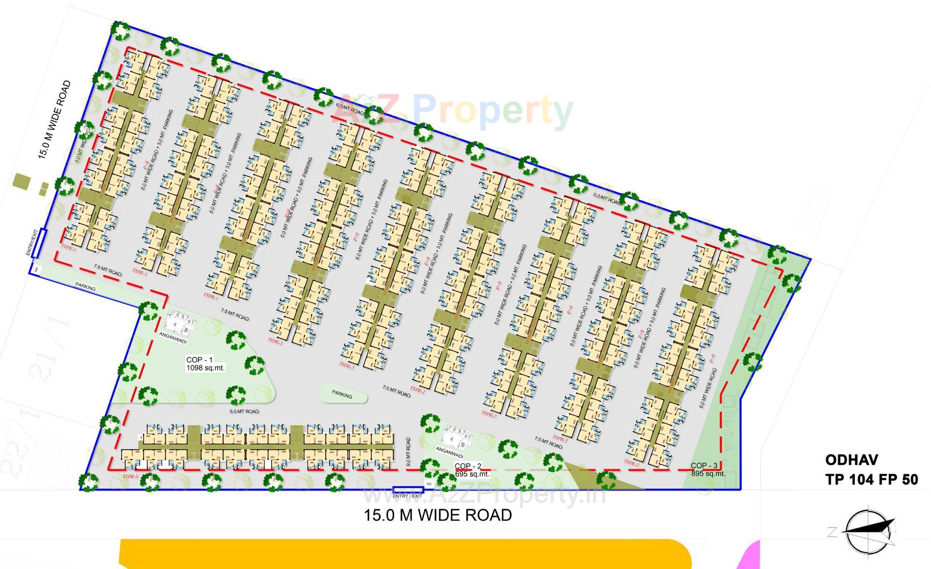 Layout of real estate project Ews located at Odhav, Ahmedabad, Gujarat