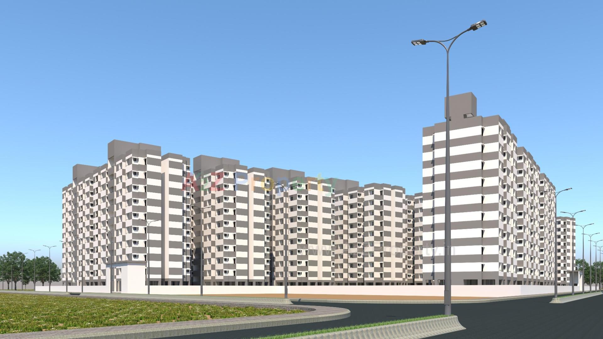 3D Elevation of real estate project Ews located at Odhav, Ahmedabad, Gujarat