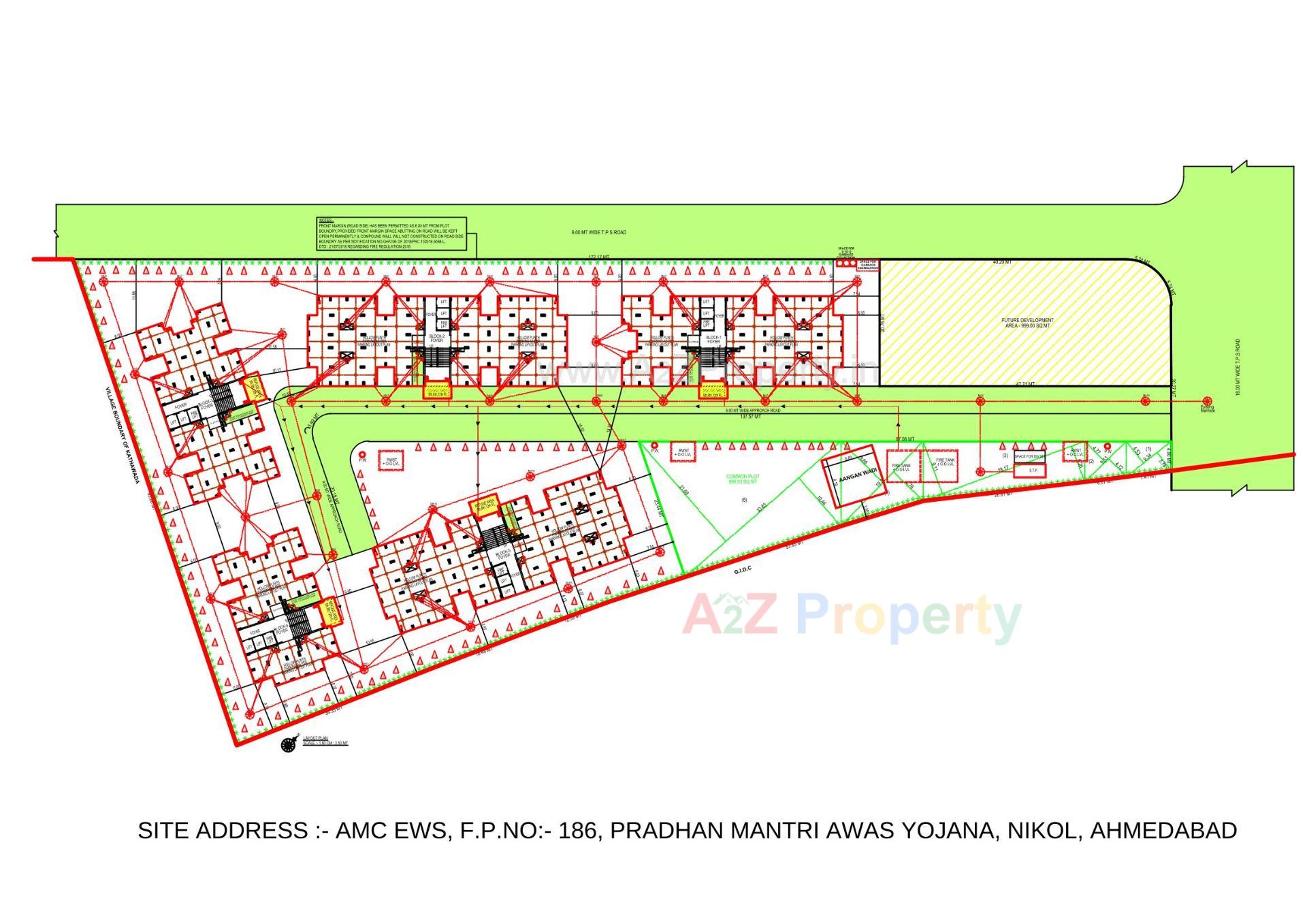Layout of real estate project Ews located at Nikol, Ahmedabad, Gujarat
