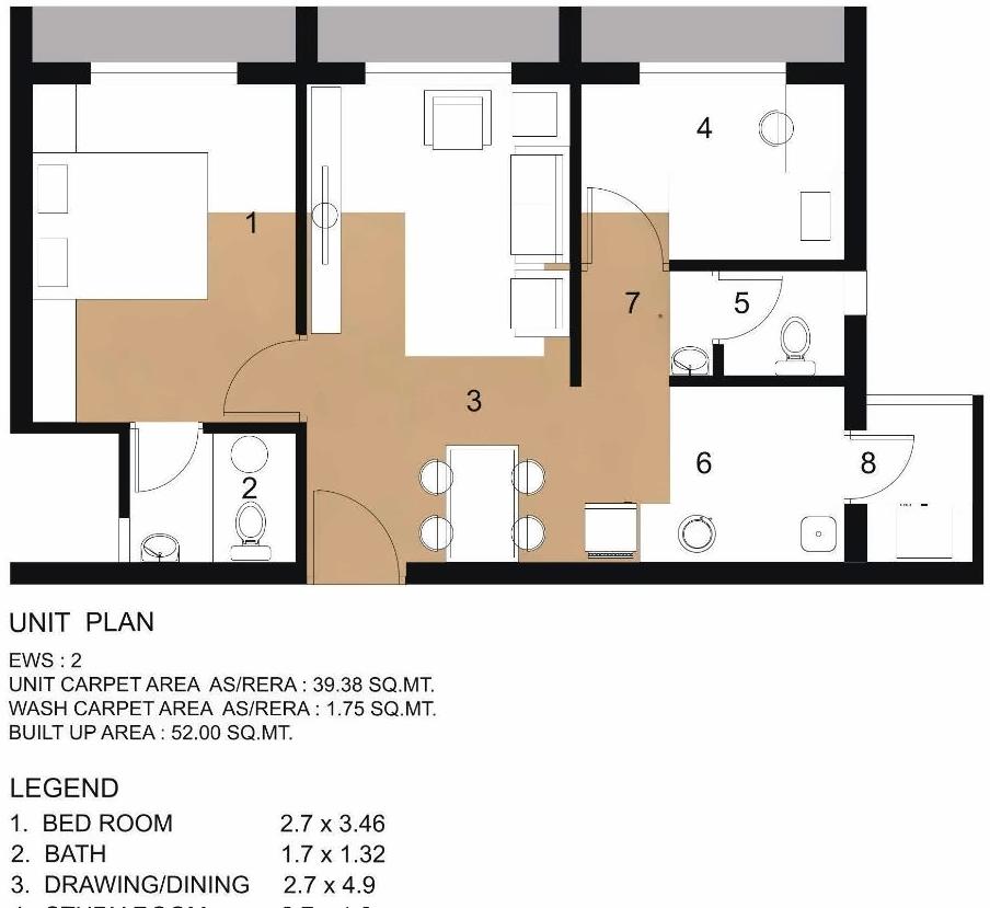 Layout of real estate project Ews   Koteshwar   60 located at Koteshwar, Ahmedabad, Gujarat