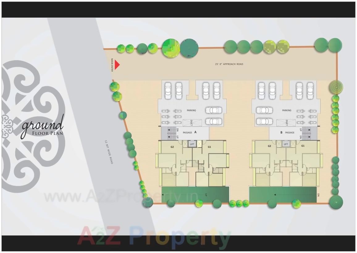 Layout of real estate project Facing East located at Bopal, Ahmedabad, Gujarat