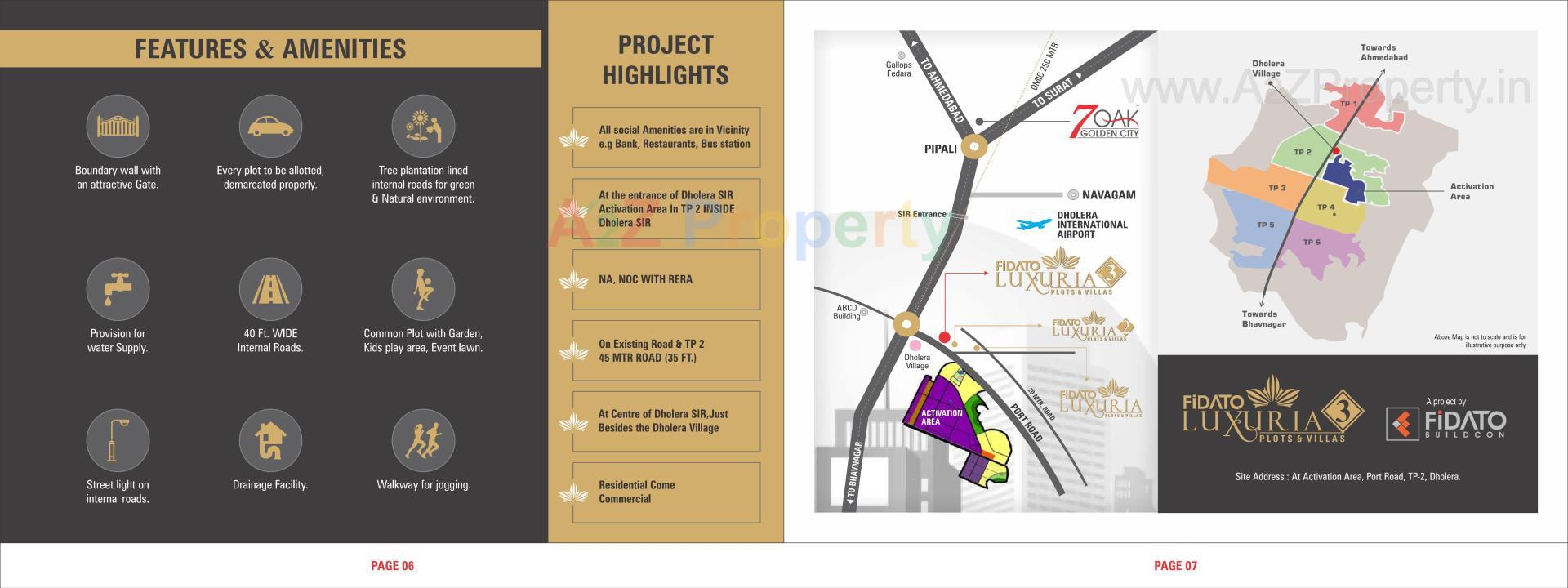  of real estate project Fidato Luxuria located at Dholera, Ahmedabad, Gujarat