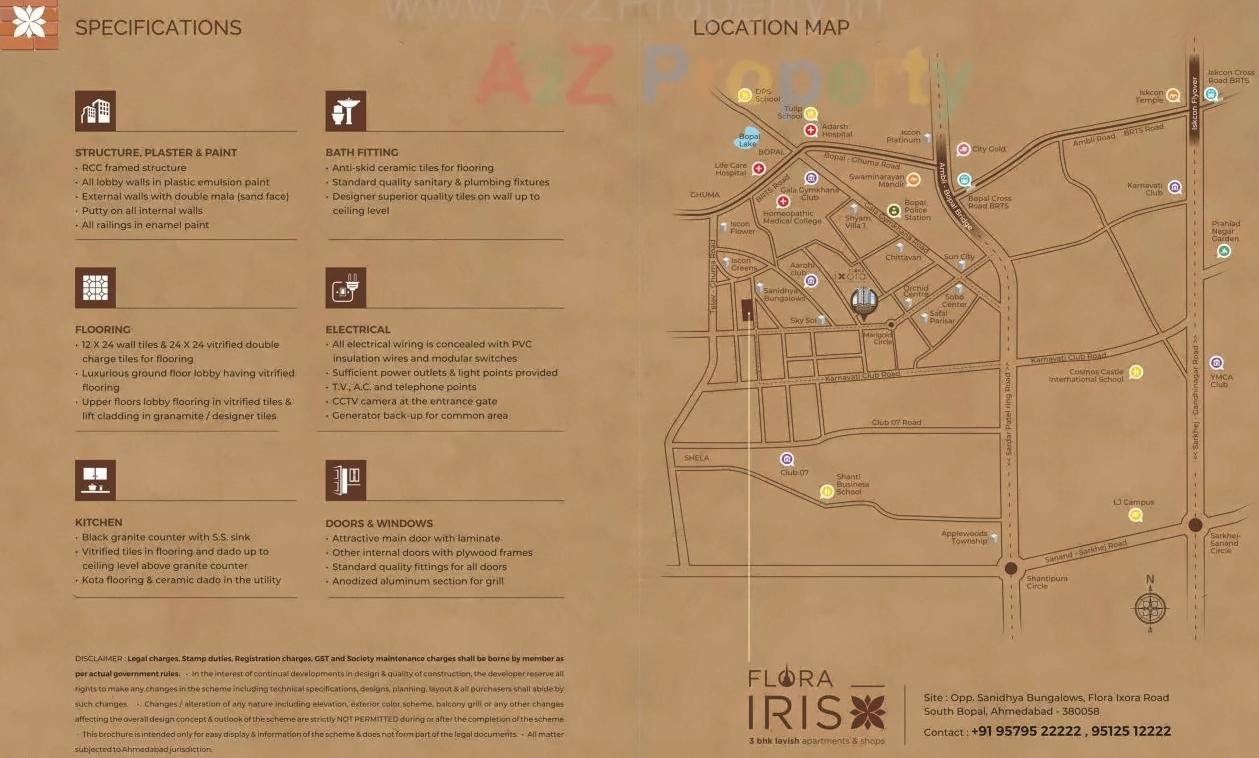  of real estate project Flora Iris located at Ghuma, Ahmedabad, Gujarat