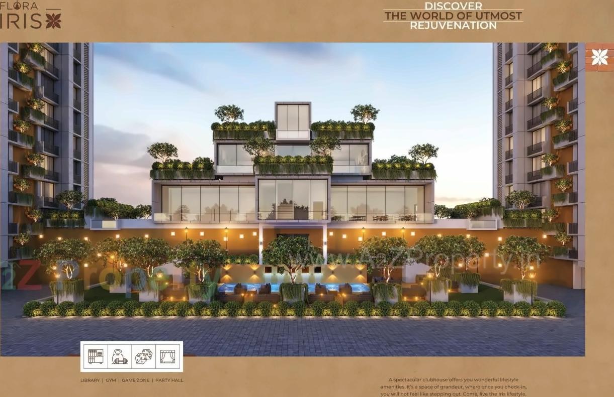 3D Elevation of real estate project Flora Iris located at Ghuma, Ahmedabad, Gujarat